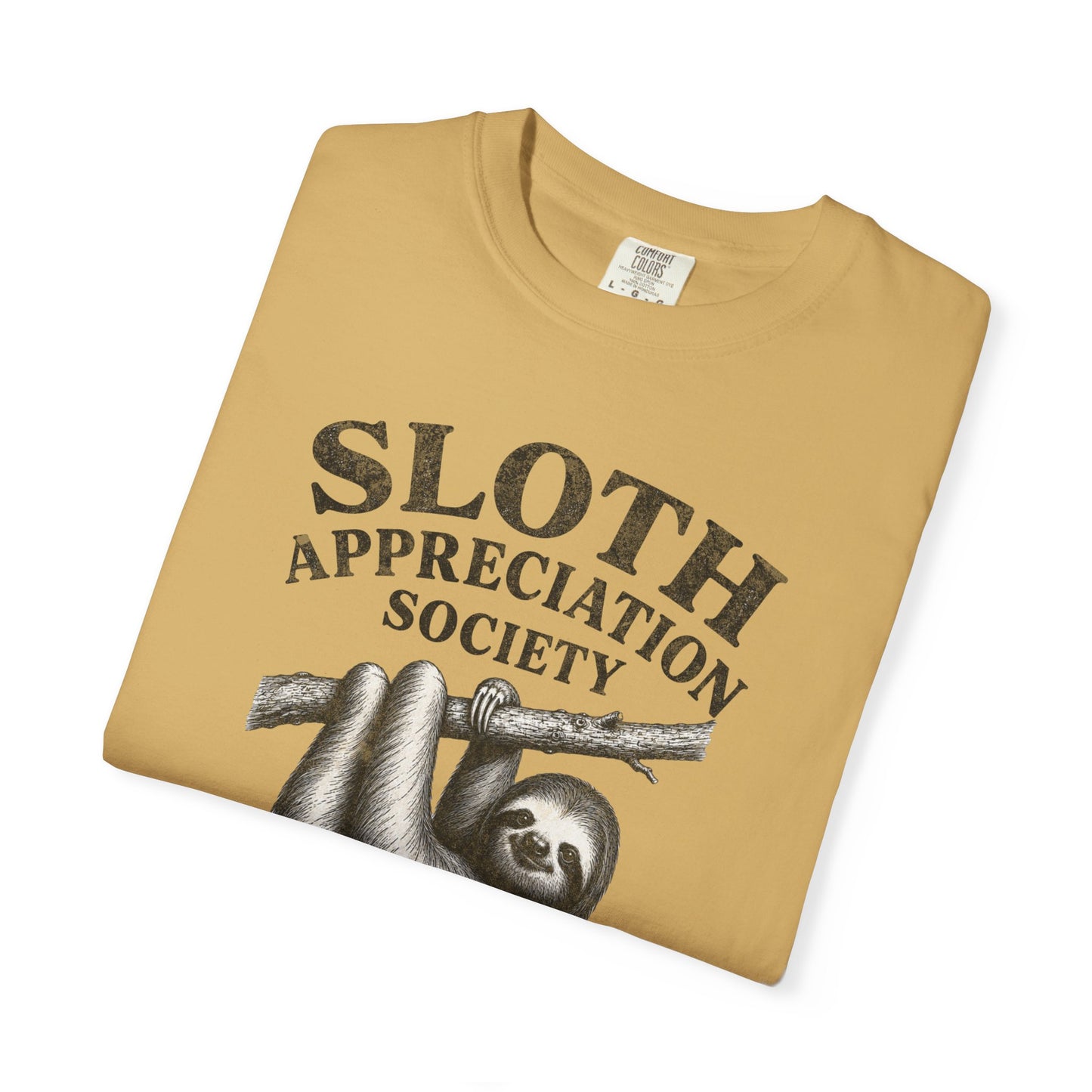 Sloth Appreciation Society T-Shirt – "Remaining Adorable While Being Lazy" Vintage Funny Sloth Graphic Tee