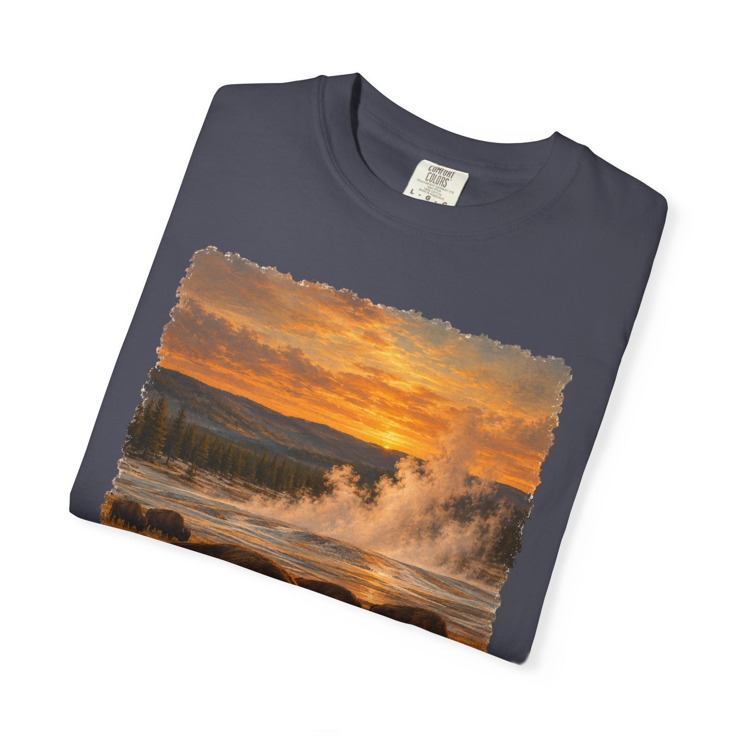 Yellowstone National Park Bison Sunset T-Shirt