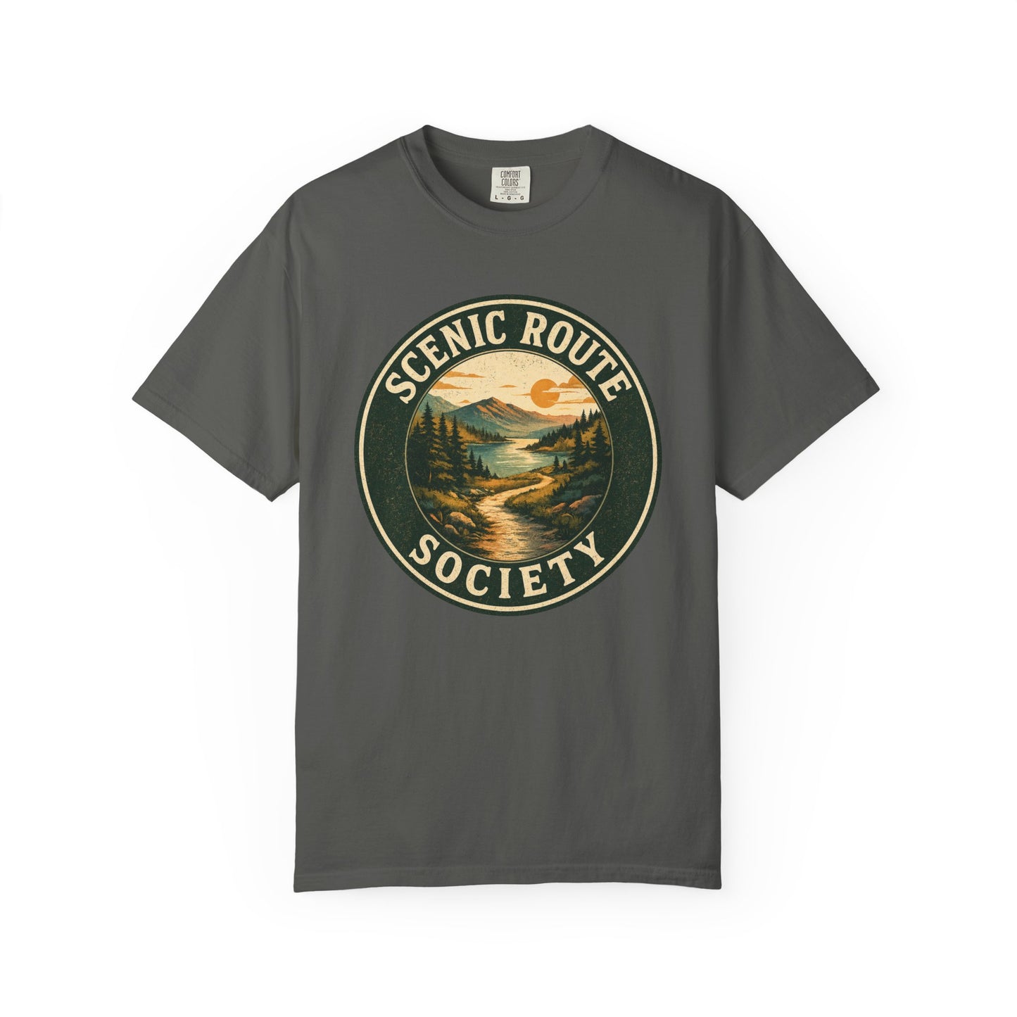 Scenic Route Society T-Shirt — Vintage Hiking and Nature Graphic Tee