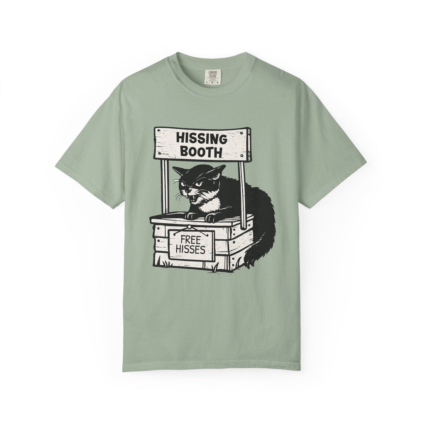 Hissing Booth Cat T-Shirt | Funny Cat Graphic Tee