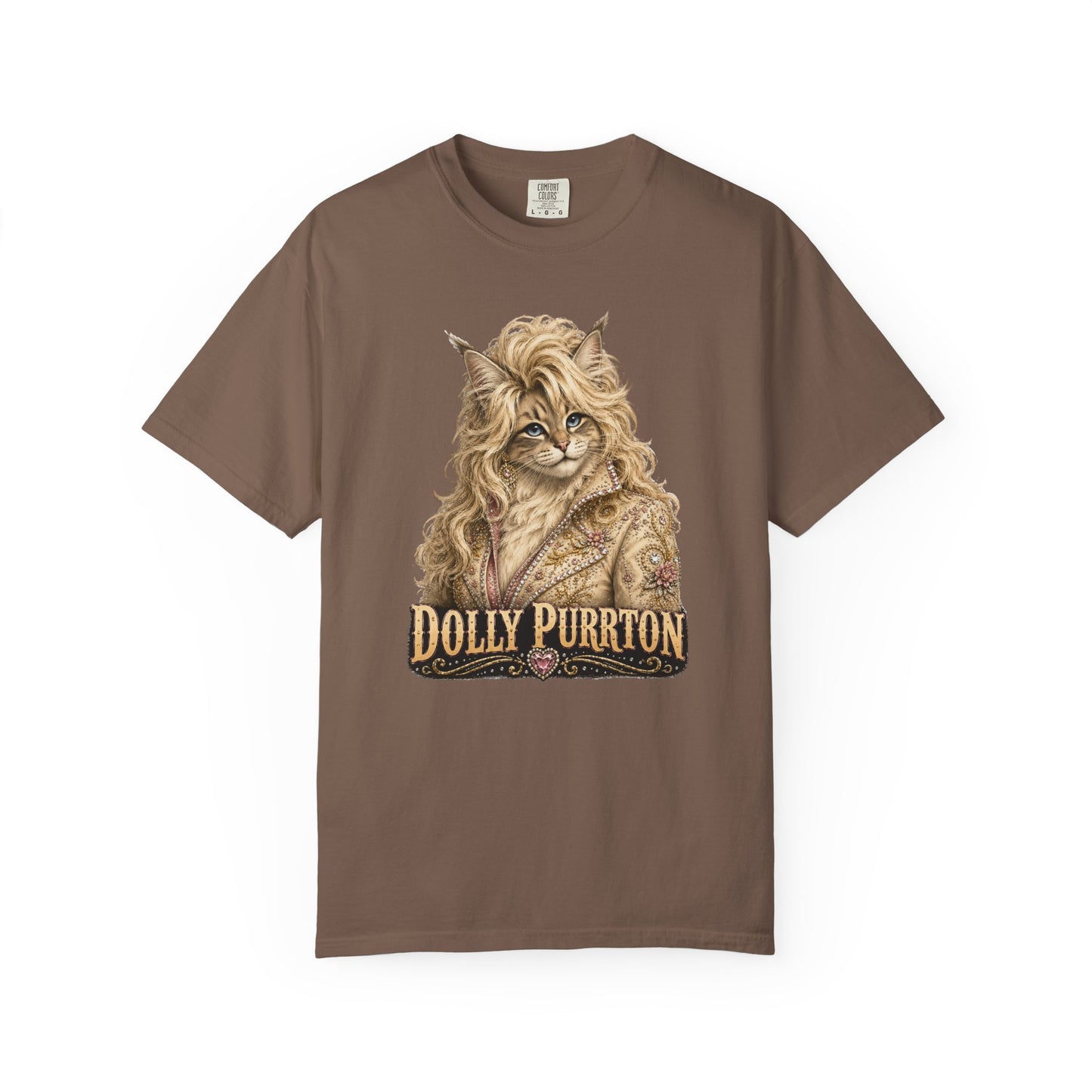 Dolly Purrton Cat Shirt | Funny Country Cat T-Shirt | Vintage Western Cat Lover Graphic Tee | Comfort Colors®