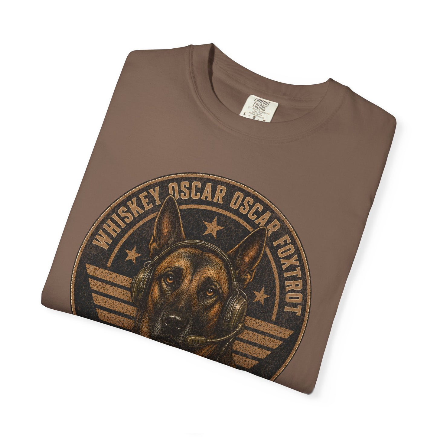 Whiskey Oscar Oscar Foxtrot Military K9 Shirt | Belgian Malinois Graphic Phonetic Alphabet Tee