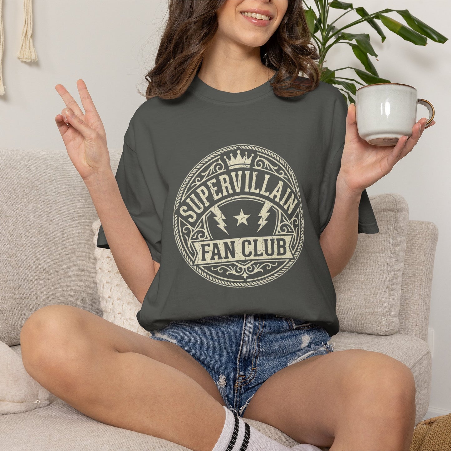 Supervillain Fan Club T-Shirt — Funny Membership Emblem Tee