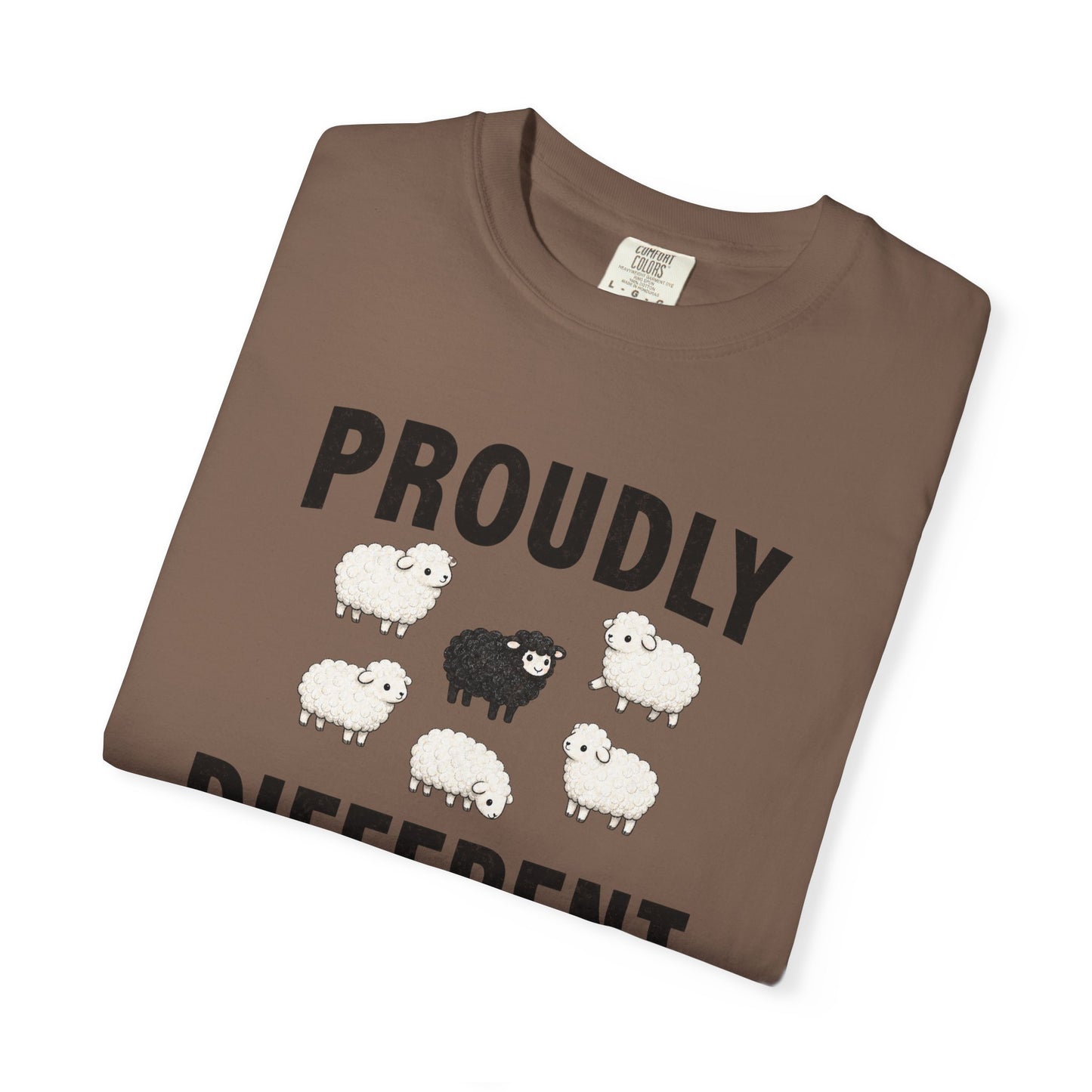 Proudly Different Sheep Shirt | Black Sheep Graphic Tee | Cute Introvert Comfort Colors® T-Shirt