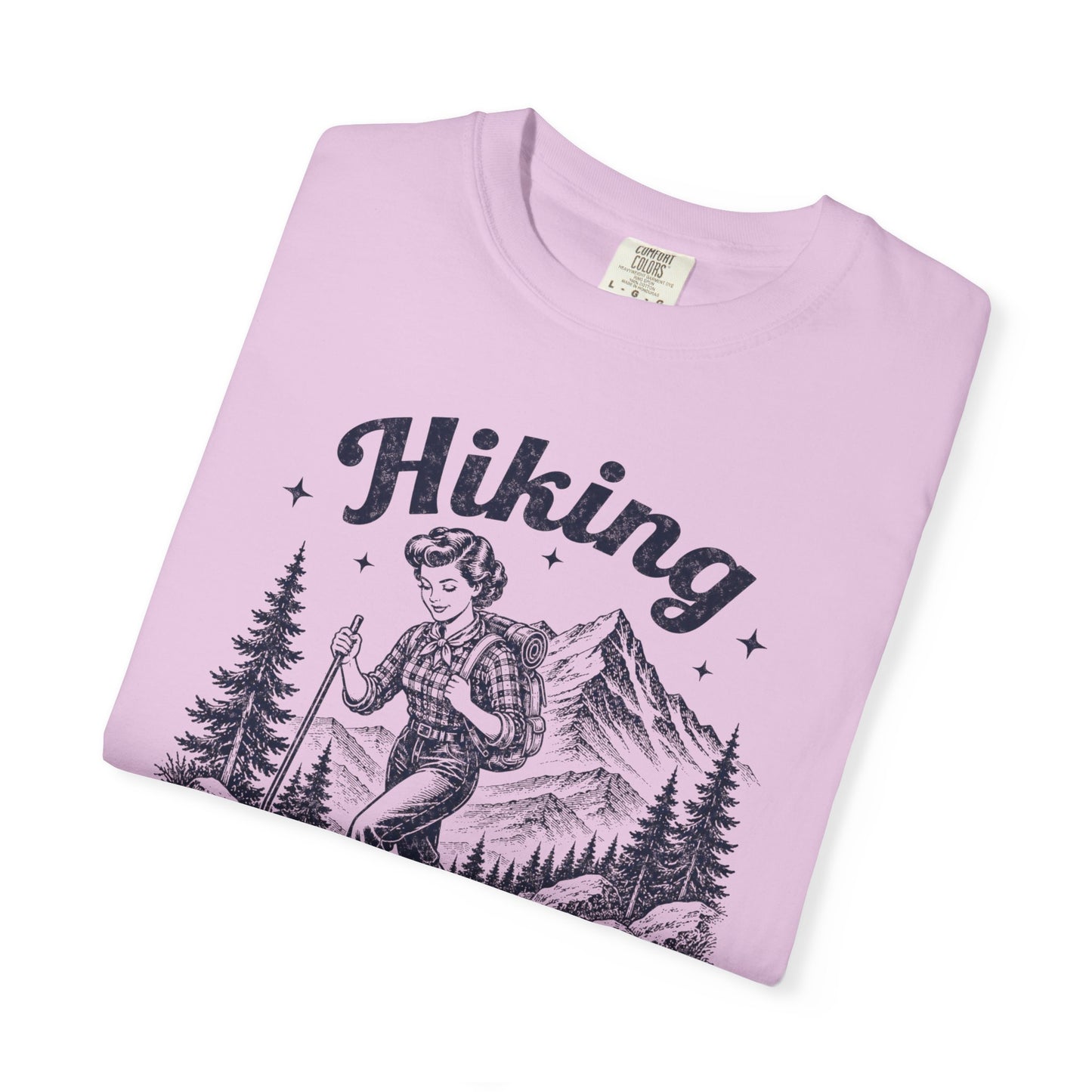 Hiking Because Murder Is Wrong — Retro 1950s Vintage Graphic T-Shirt