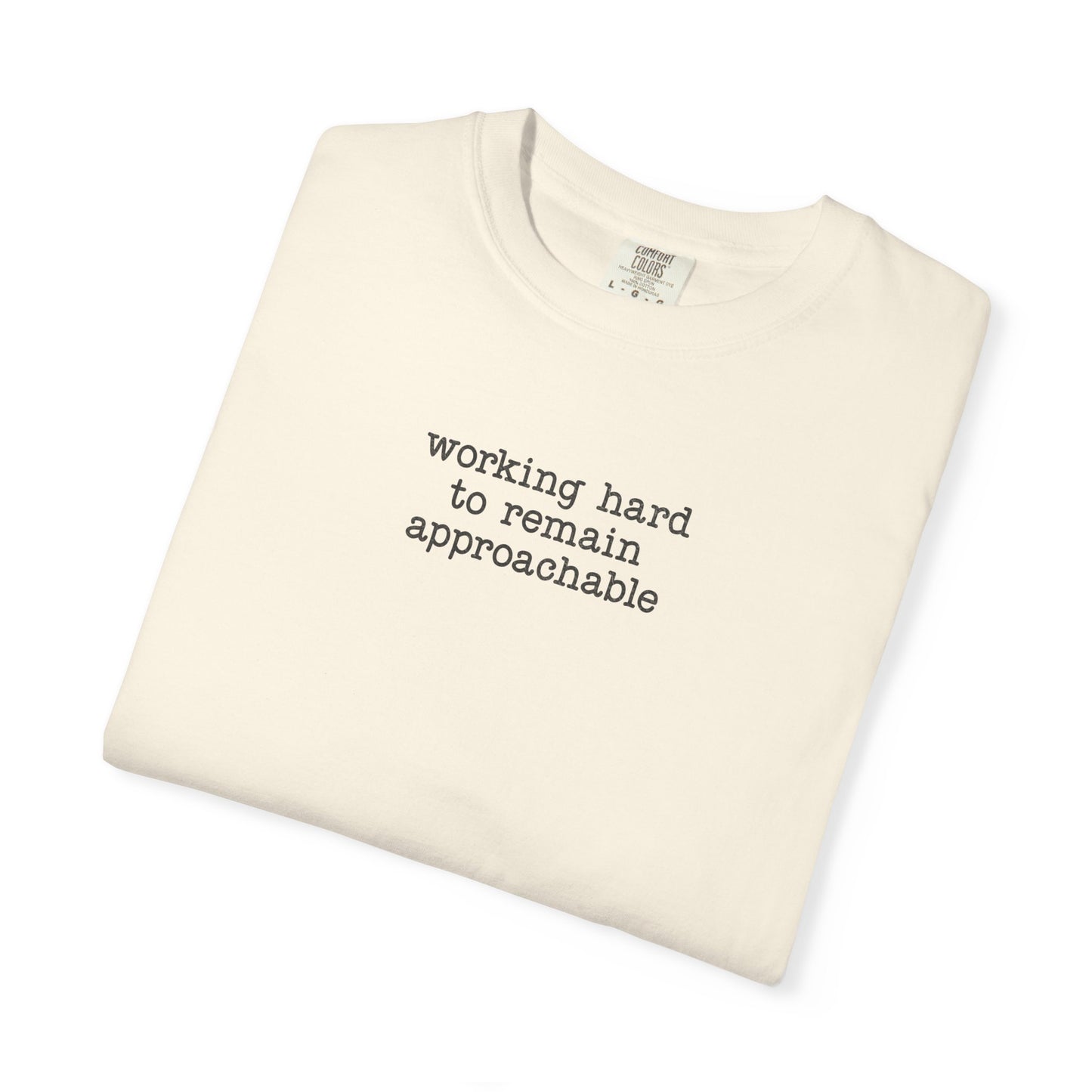 Working Hard to Remain Approachable Shirt | Introvert Humor Tee | Funny Social Anxiety Shirt | Minimalist Quote Shirt