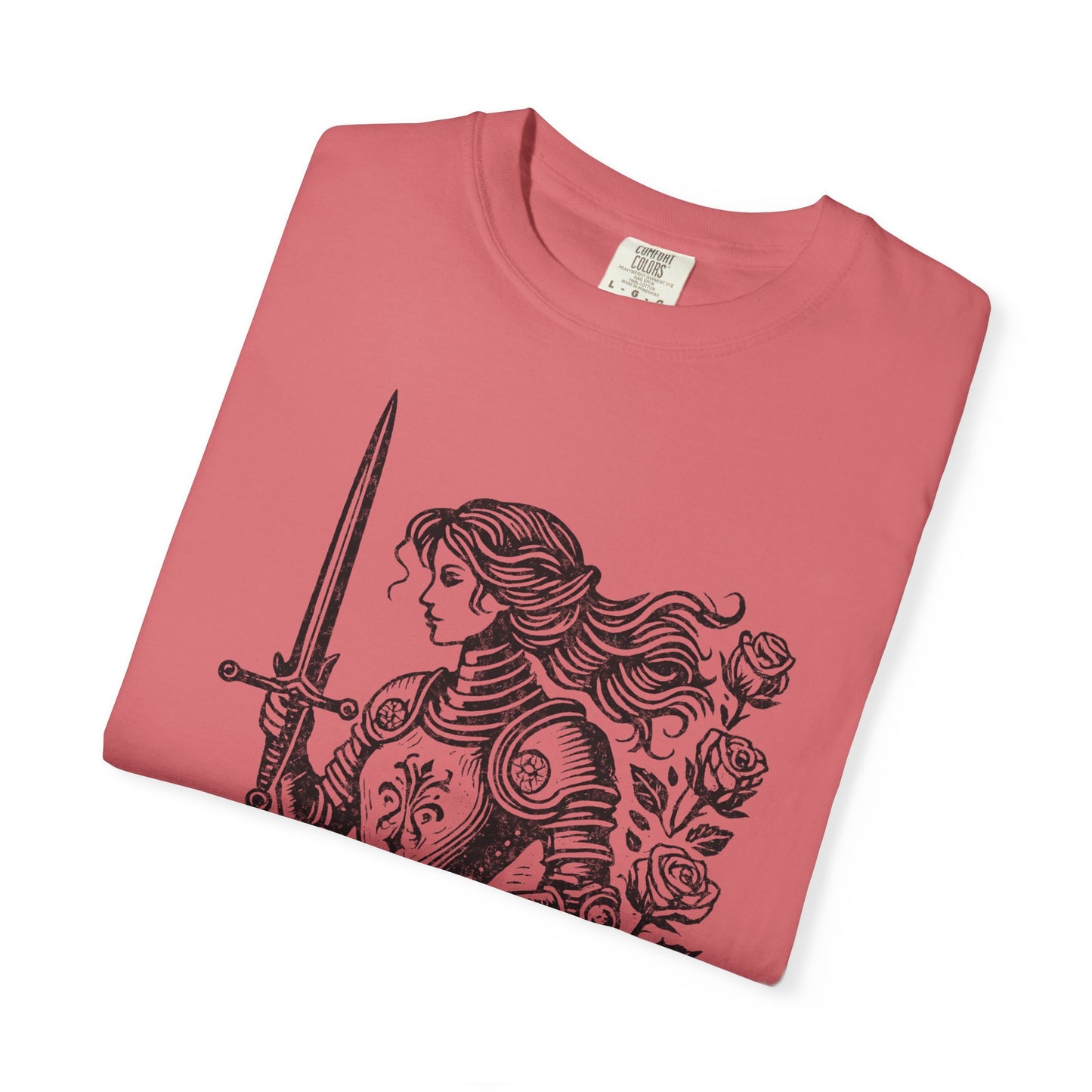'Never Needed Rescuing' Feminist Female Knight Armor Graphic Tee