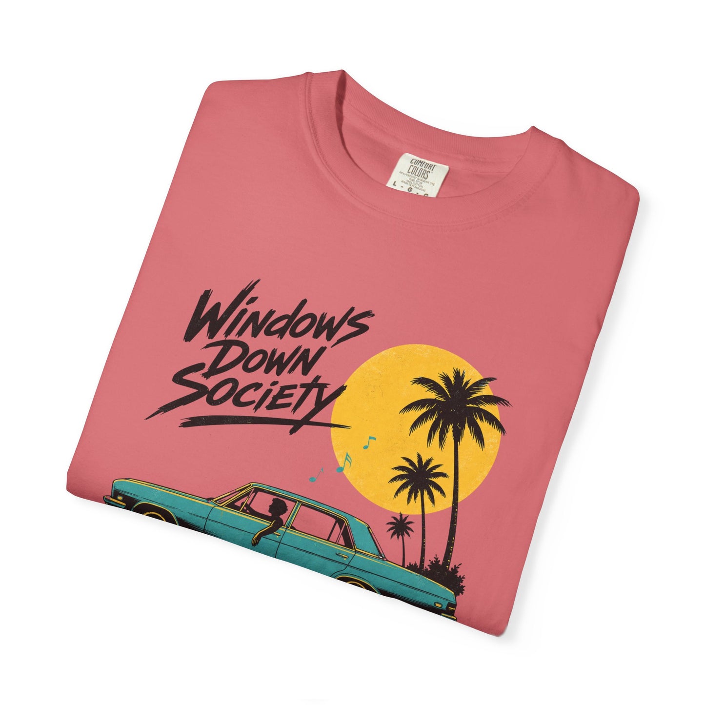Windows Down Society T-Shirt, Vintage Road Trip Graphic Tee