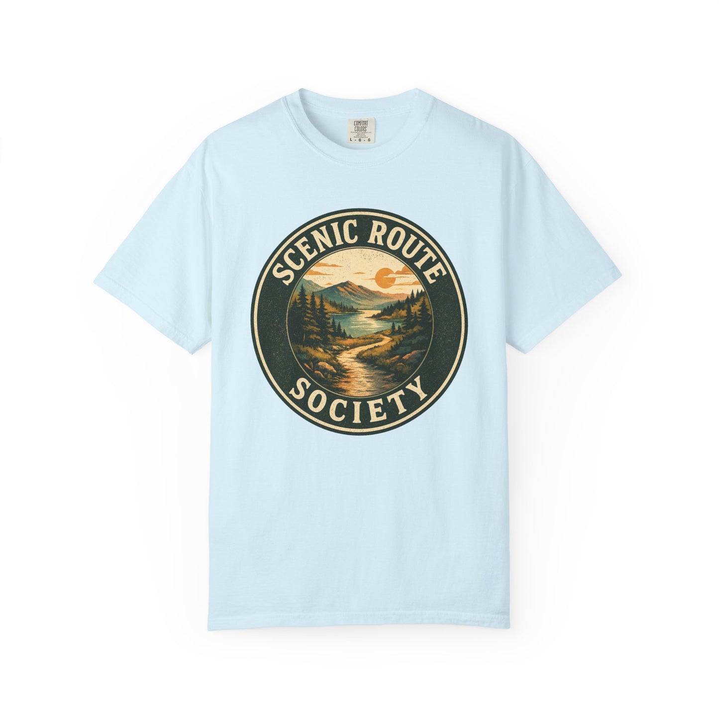 Scenic Route Society T-Shirt — Vintage Hiking and Nature Graphic Tee
