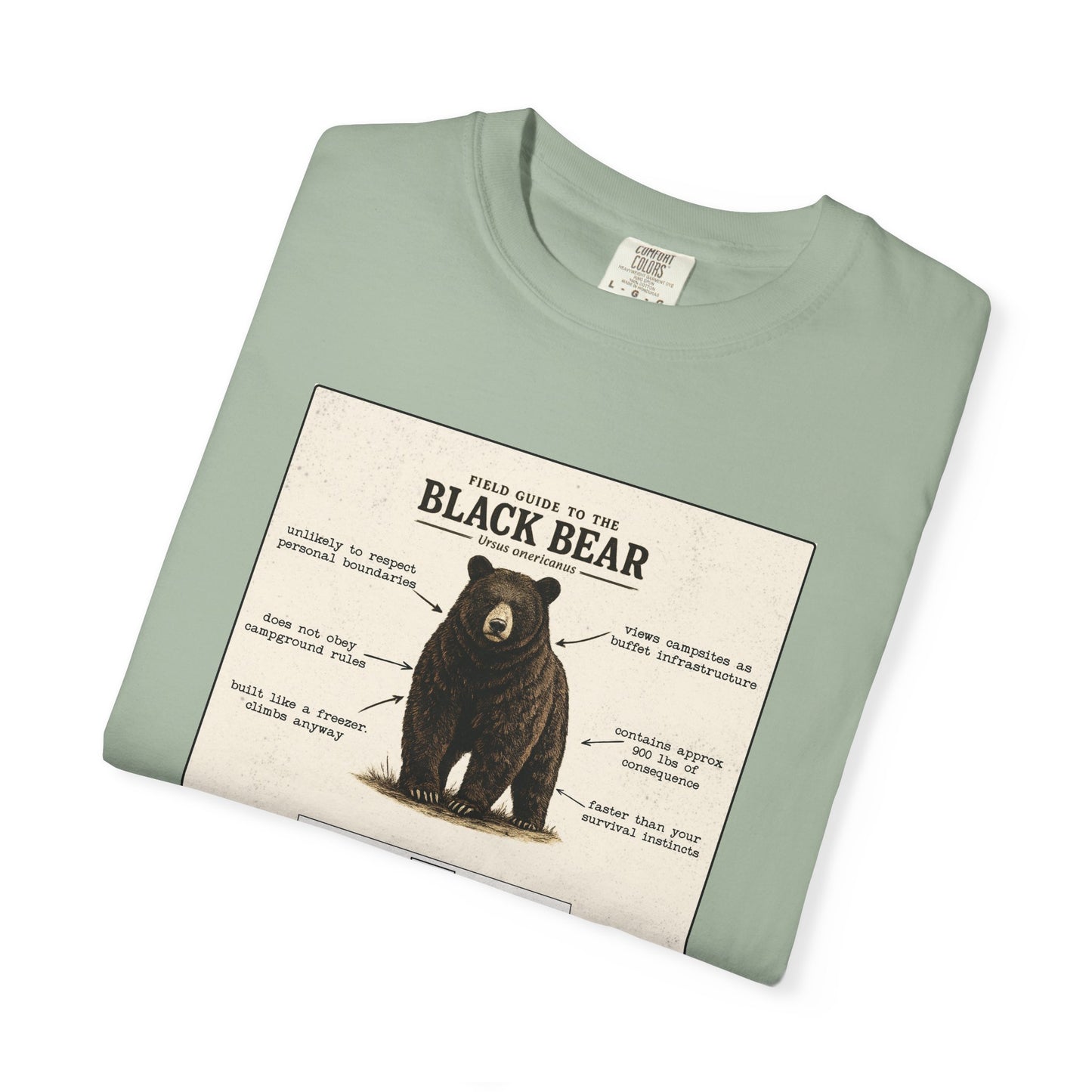 Black Bear Field Guide T-Shirt — Funny Camping & Hiking Tee
