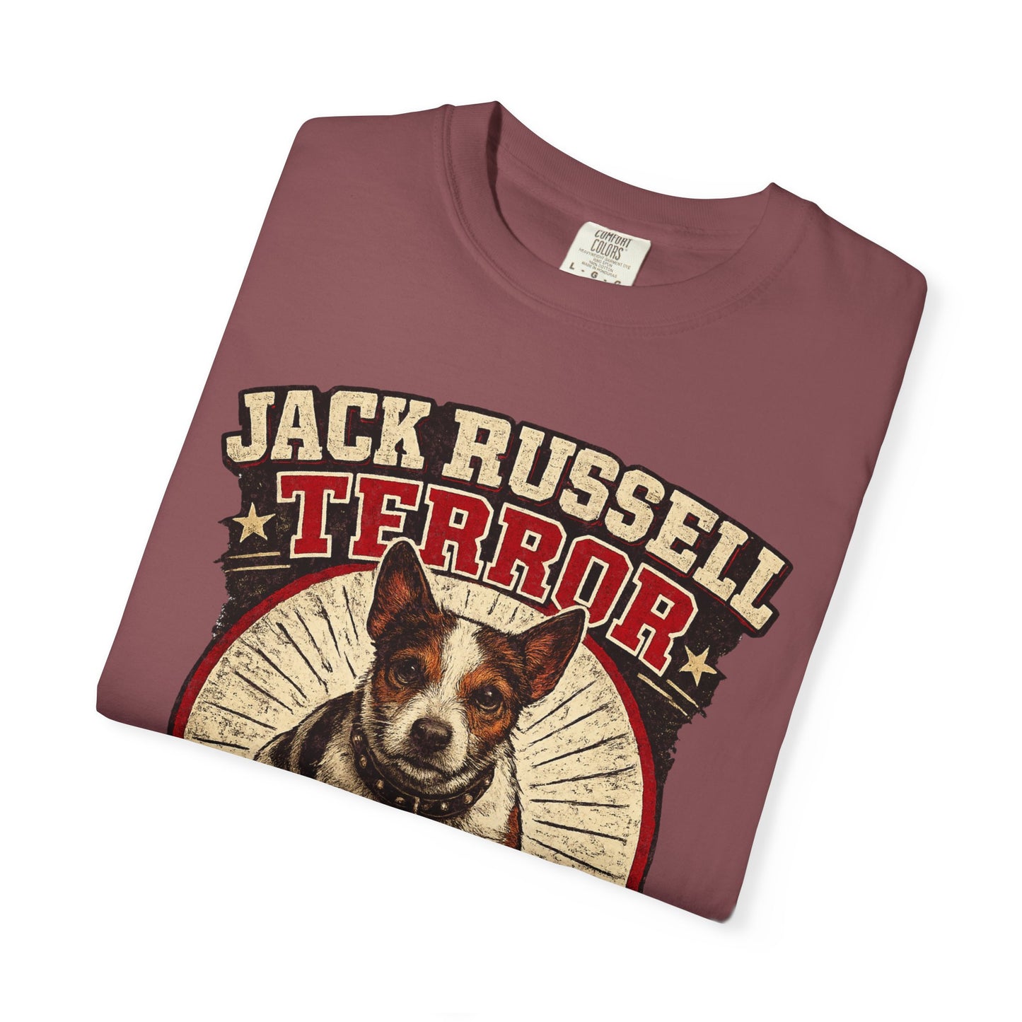 Jack Russell Terror T-Shirt — "Built Like a Missile, Zero Fear"