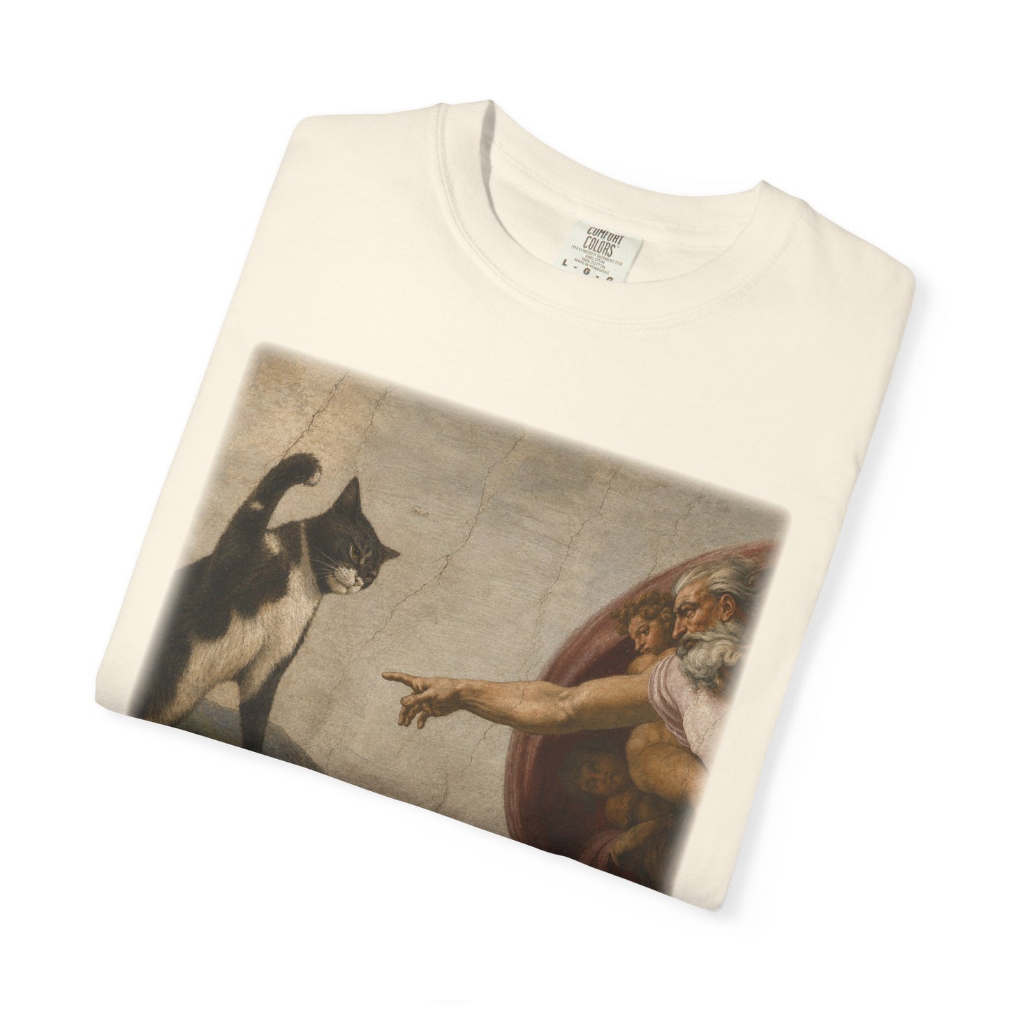 The Creation of Cat - Renaissance Parody T-Shirt