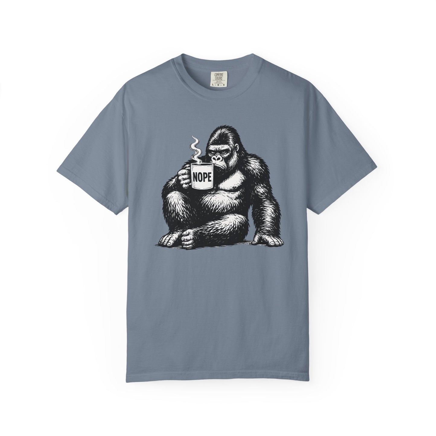 Nope Gorilla Shirt | Funny Coffee Lover Tee | Grumpy Morning Shirt | Introvert Graphic Tee | Funny Gorilla Shirt