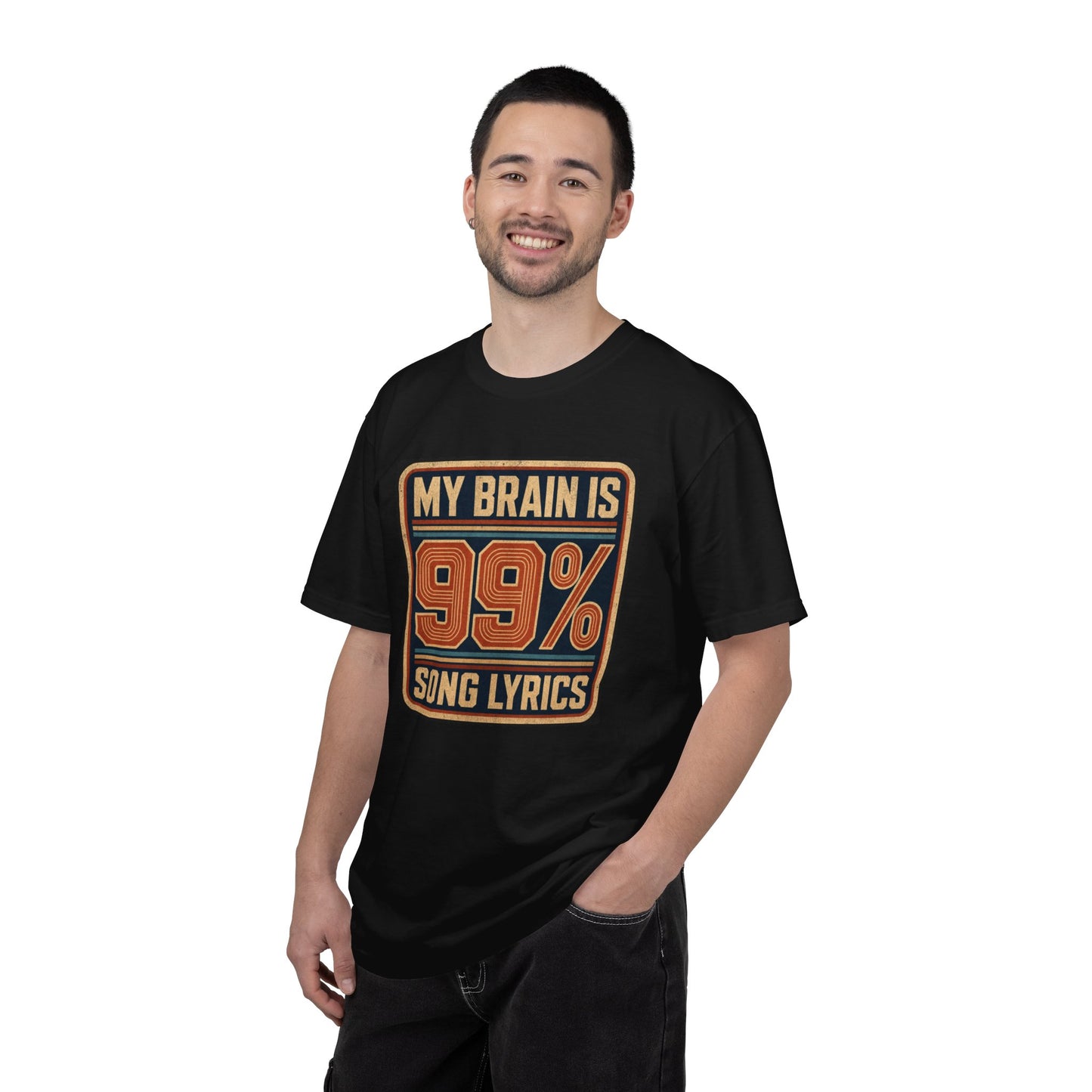 T-Shirt — "My Brain Is 99% Song Lyrics" Retro Music Lover Tee