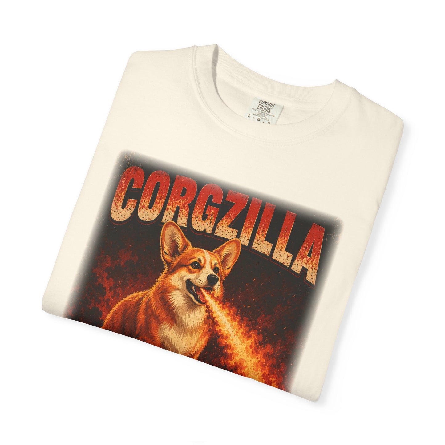 Corgzilla T-Shirt — Fire-Breathing Corgi Monster City Poster Tee