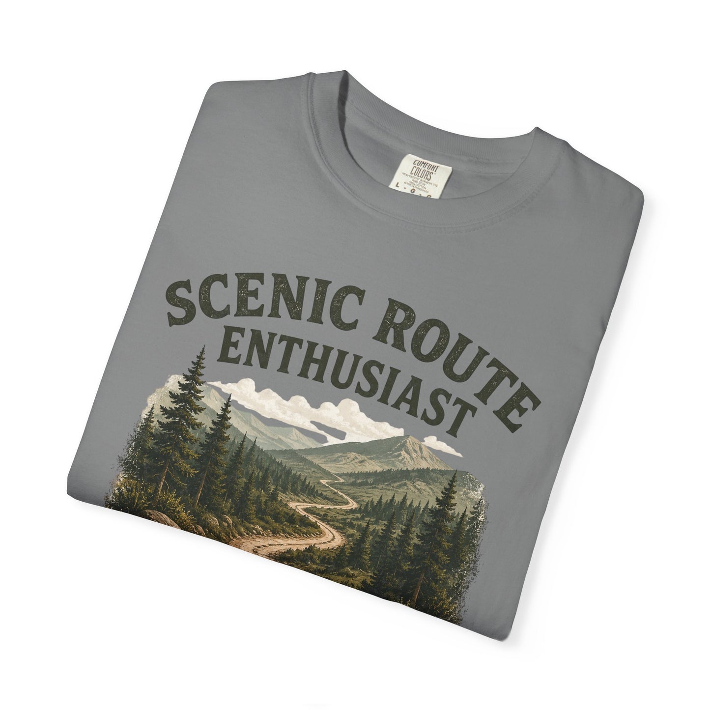 Scenic Route Enthusiast T-Shirt — "Passing Highly Encouraged" Hiking Tee
