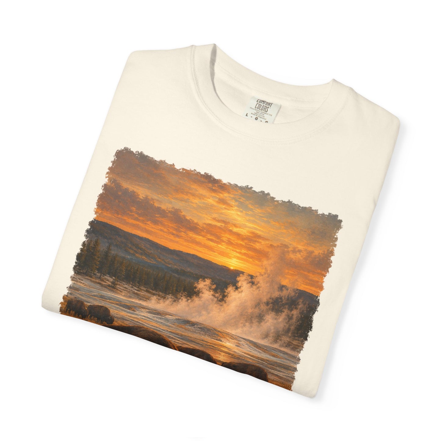 Yellowstone National Park Bison Sunset T-Shirt