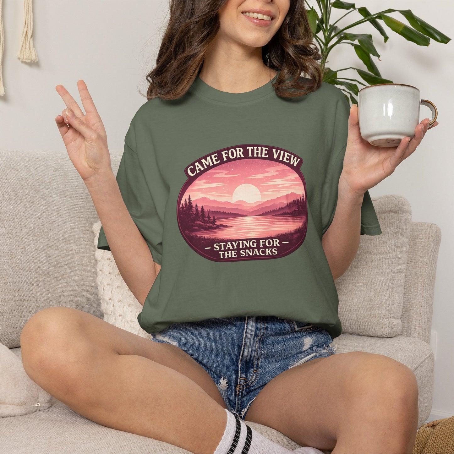 Came for the View, Staying for the Snacks Lake T-Shirt