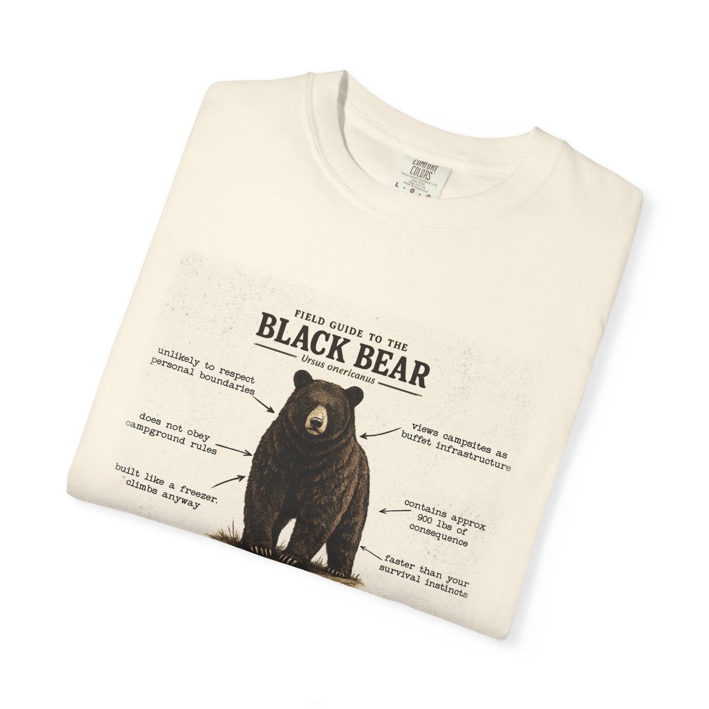 Black Bear Field Guide T-Shirt — Funny Camping & Hiking Tee