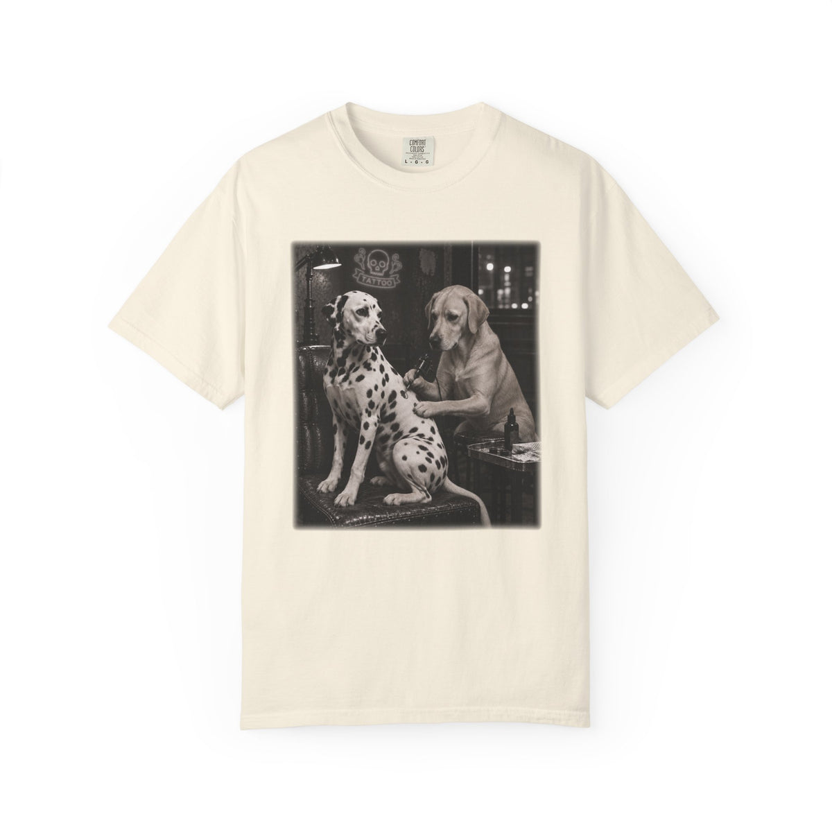 Dalmatian Tattoo Parlour Shirt – Funny Dog Tattoo Artist Graphic Tee