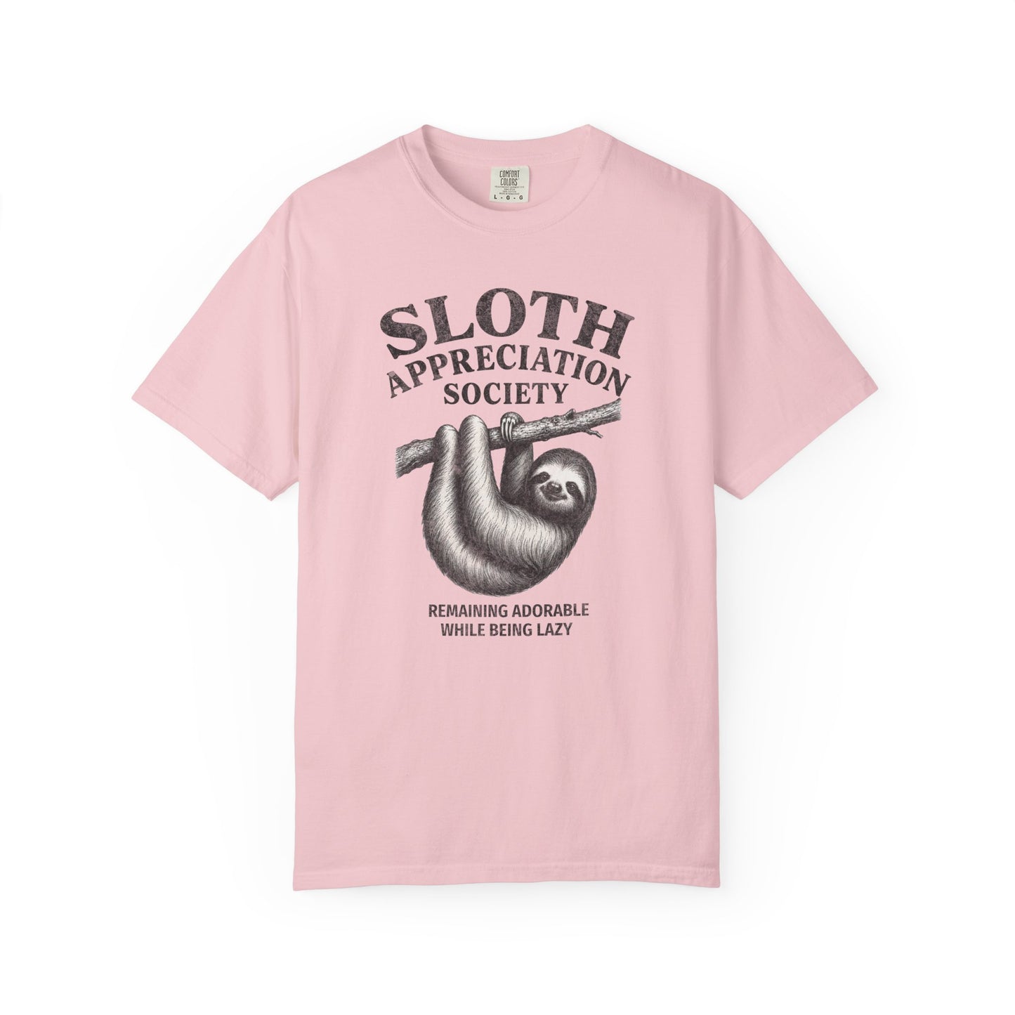 Sloth Appreciation Society T-Shirt – "Remaining Adorable While Being Lazy" Vintage Funny Sloth Graphic Tee