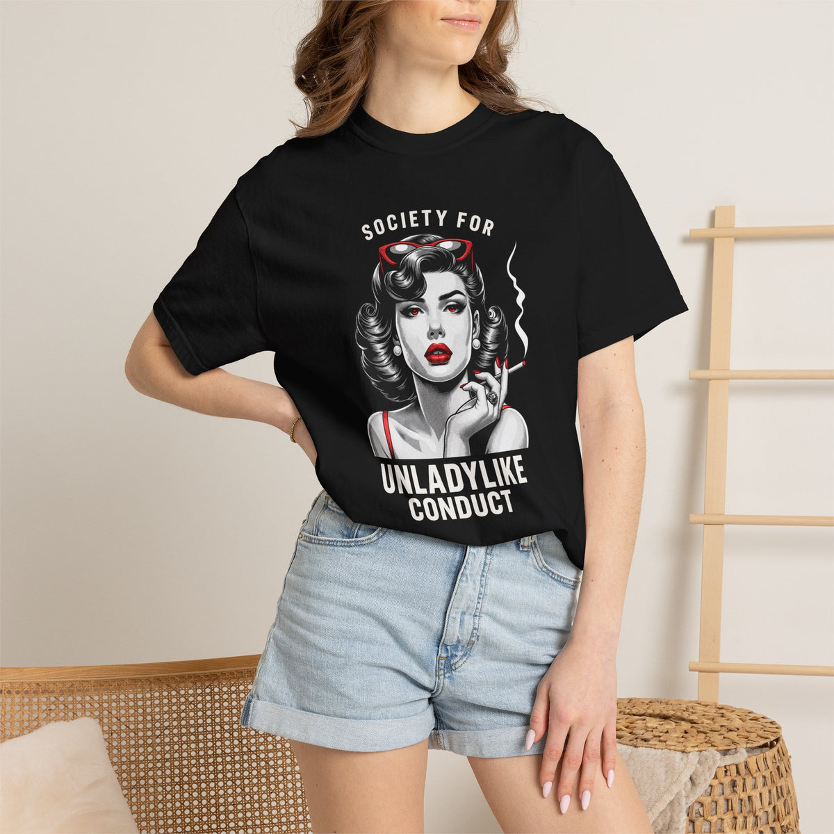 Society for Unladylike Conduct Vintage Feminist Graphic T-Shirt