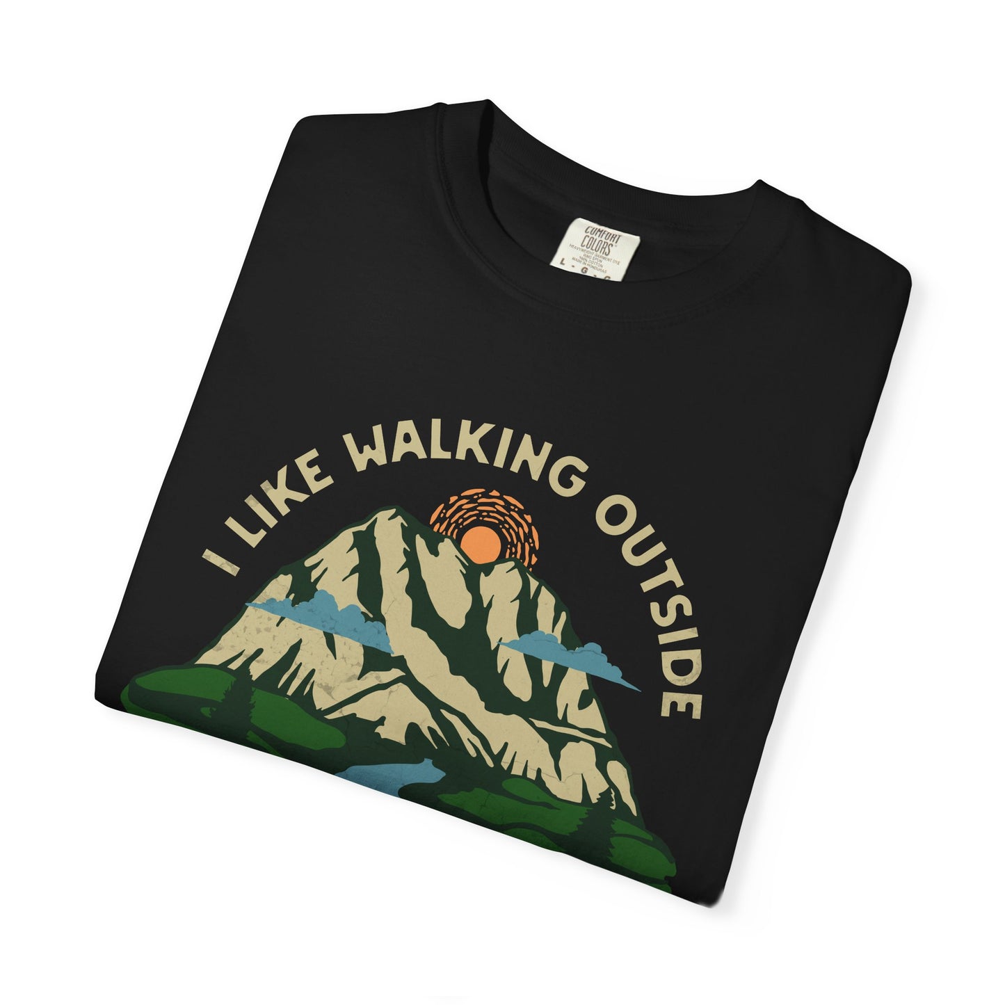 I Like Walking Outside to Avoid People Funny Hiking Introvert Nature Graphic T-Shirt