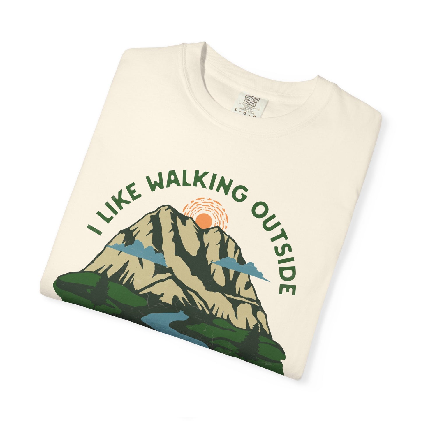 I Like Walking Outside to Avoid People Funny Hiking Introvert Nature Graphic T-Shirt
