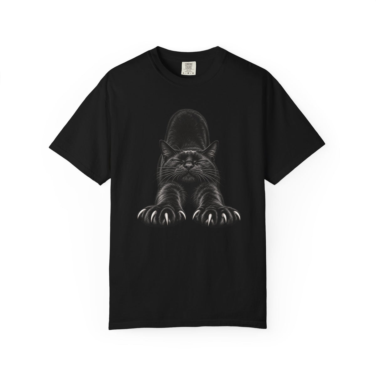 Stretchy Showoff Black Cat Graphic Tee