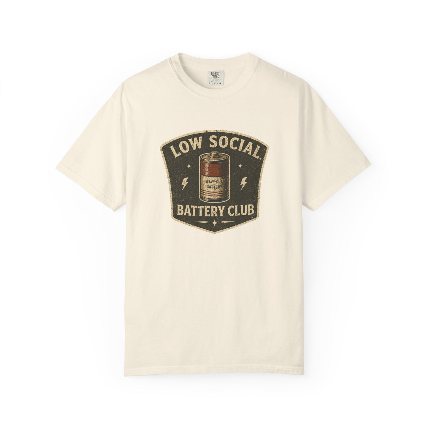 Low Social Battery Club Vintage Patch T-Shirt