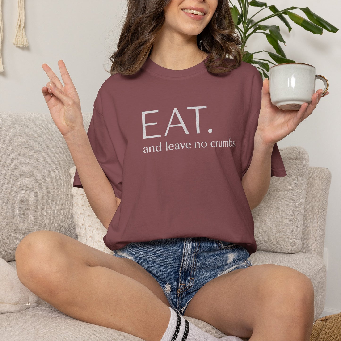 Eat and Leave No Crumbs T-Shirt — Funny Foodie Shirt