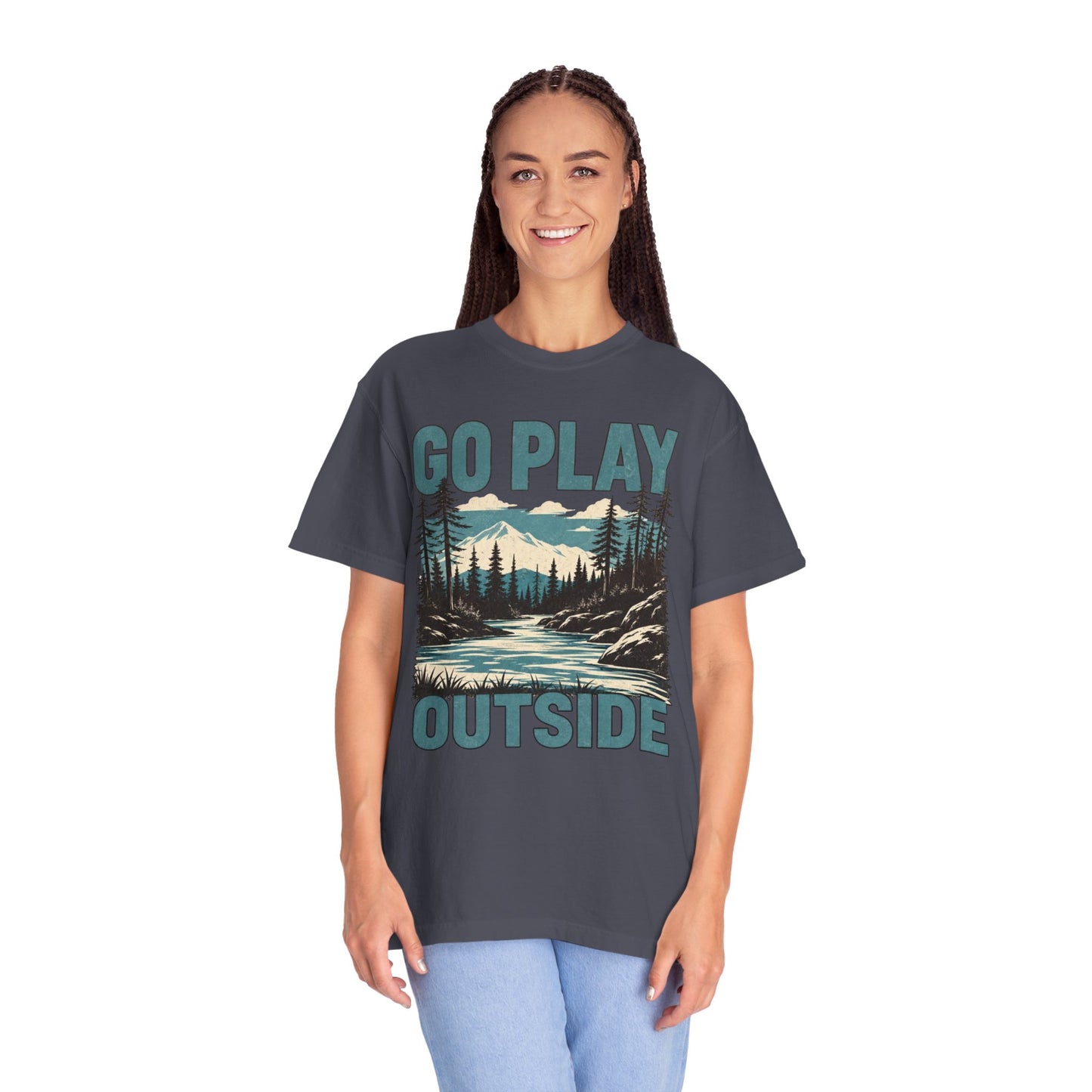 Go Play Outside Graphic T-Shirt — Outdoor Adventure Nature Tee