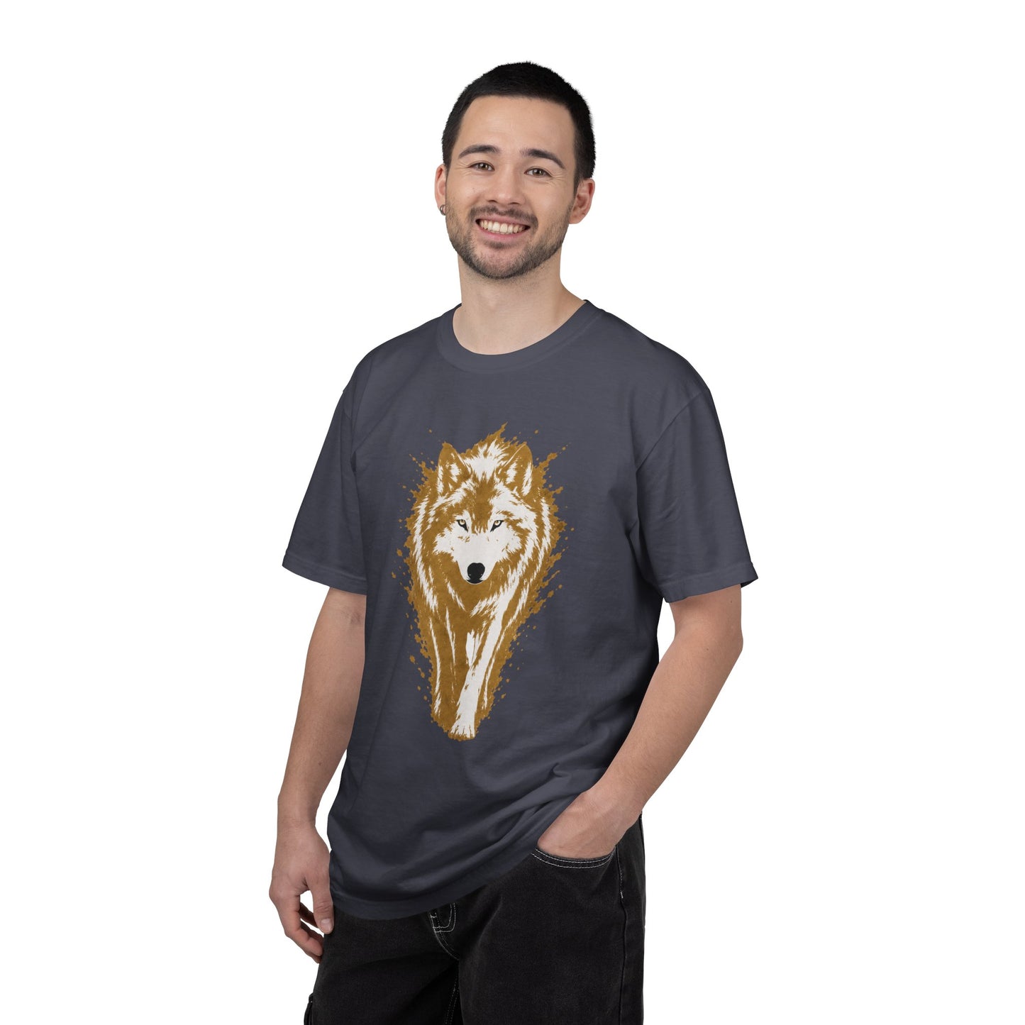 Wolf Graphic T-Shirt — Rustic Walking Wolf Nature Tee