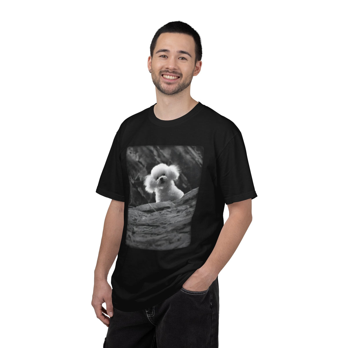 It Puts the Lotion in the Basket Vintage Black & White Tee