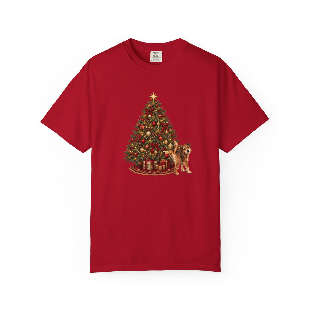 Dog Peeing on Christmas Tree Shirt