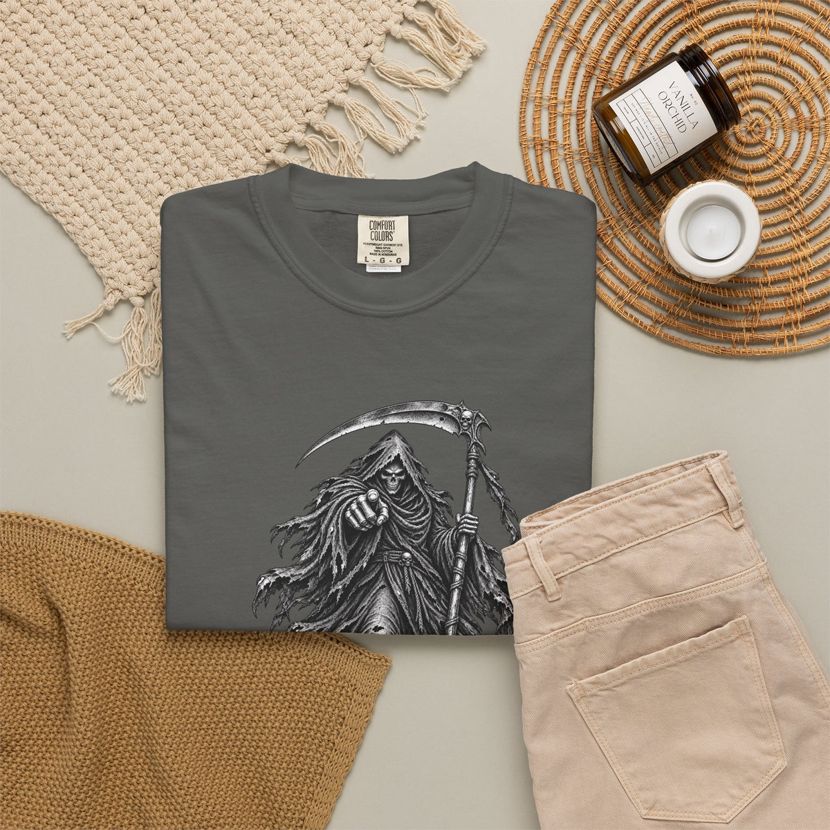 You Have Something in Your Teeth Funny Grim Reaper Graphic T-Shirt