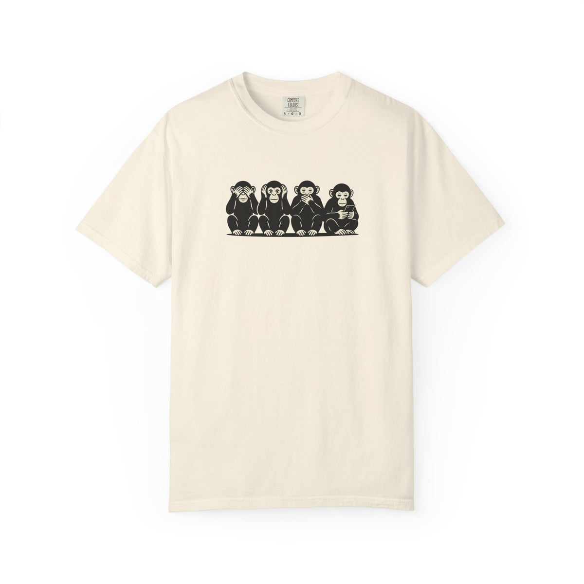 Modern Monkeys See Hear Speak Scroll No Evil Tee, Funny Social Media Shirt