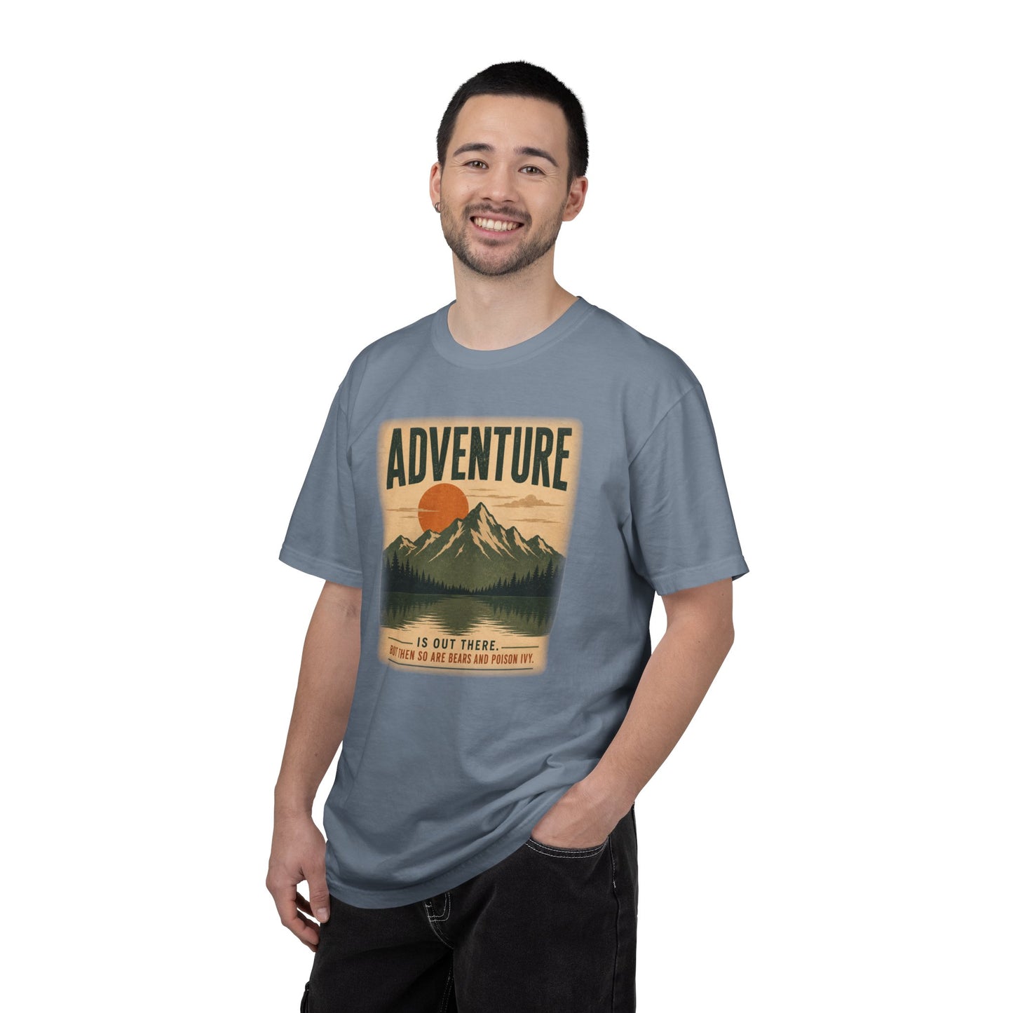 Adventure Is Out There (But So Are Bears and Poison Ivy) T-Shirt, Funny Hiking Graphic Tee