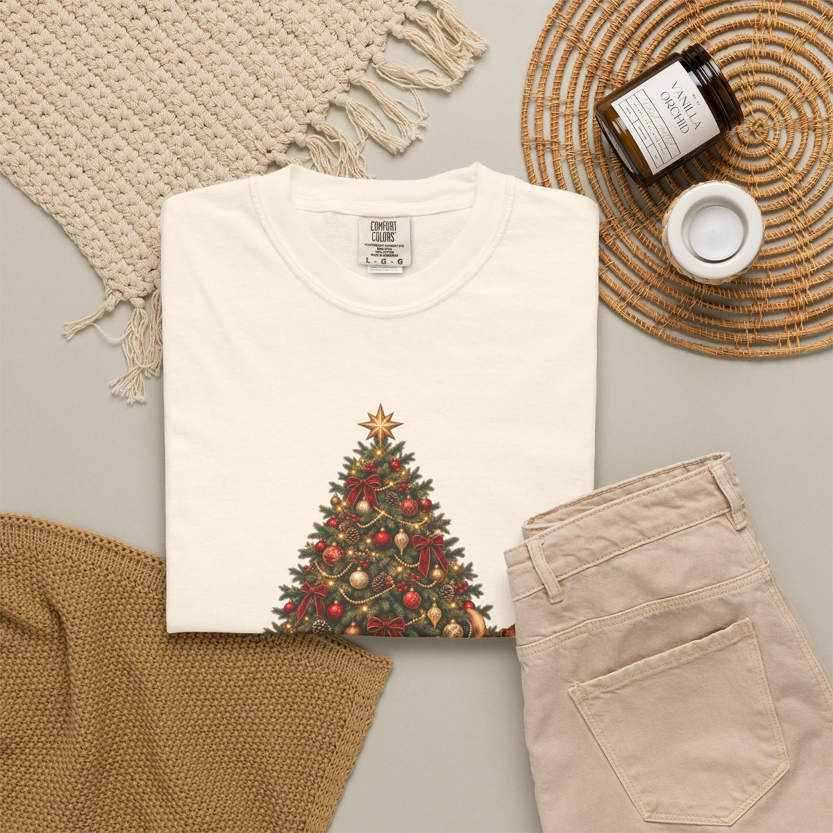 Dog Peeing on Christmas Tree Shirt
