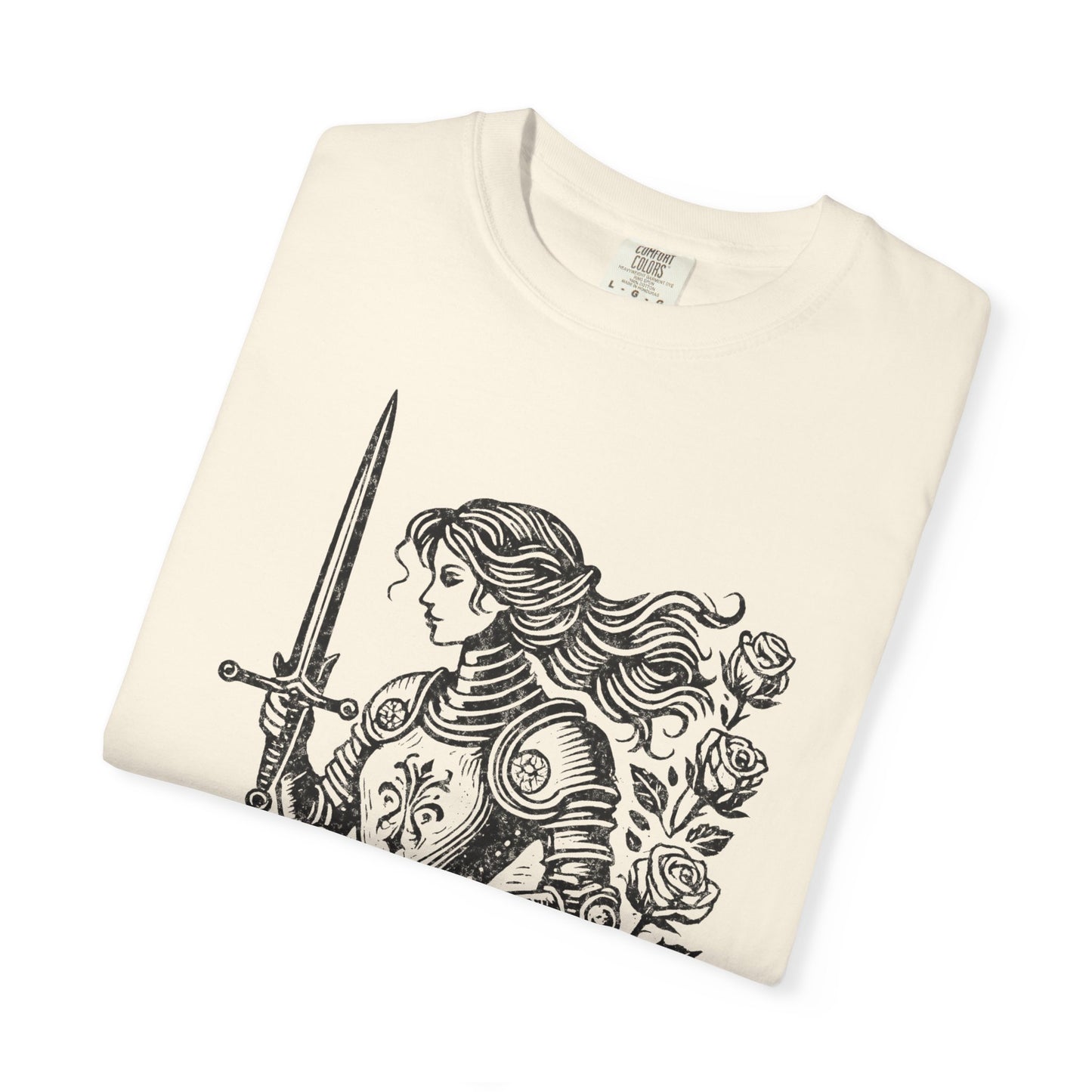 'Never Needed Rescuing' Feminist Female Knight Armor Graphic Tee
