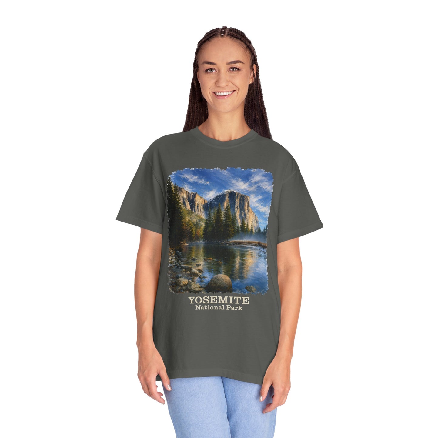 Yosemite National Park Scenic T‑Shirt, Scenic El Capitan Vintage Landscape Tee