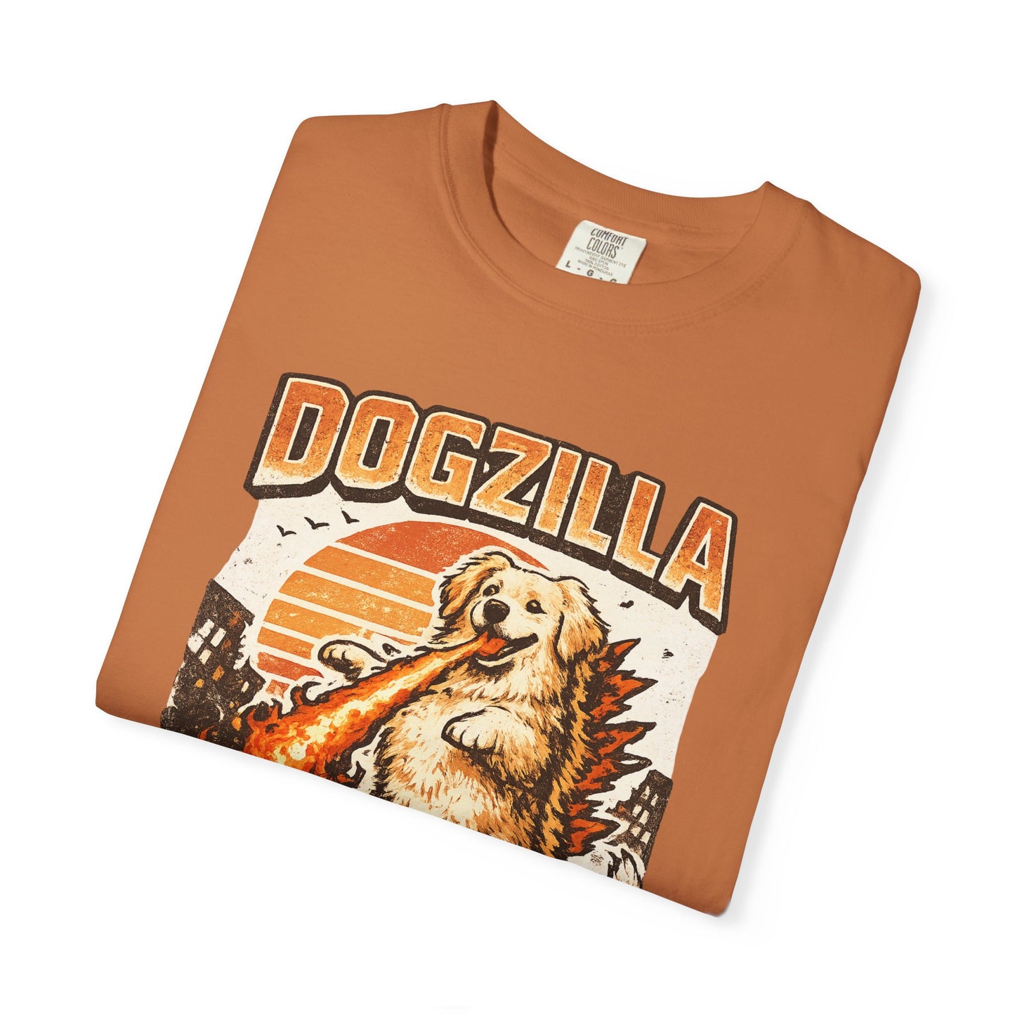 Dogzilla Golden Retriever T-Shirt — Funny Dog Monster Parody Tee