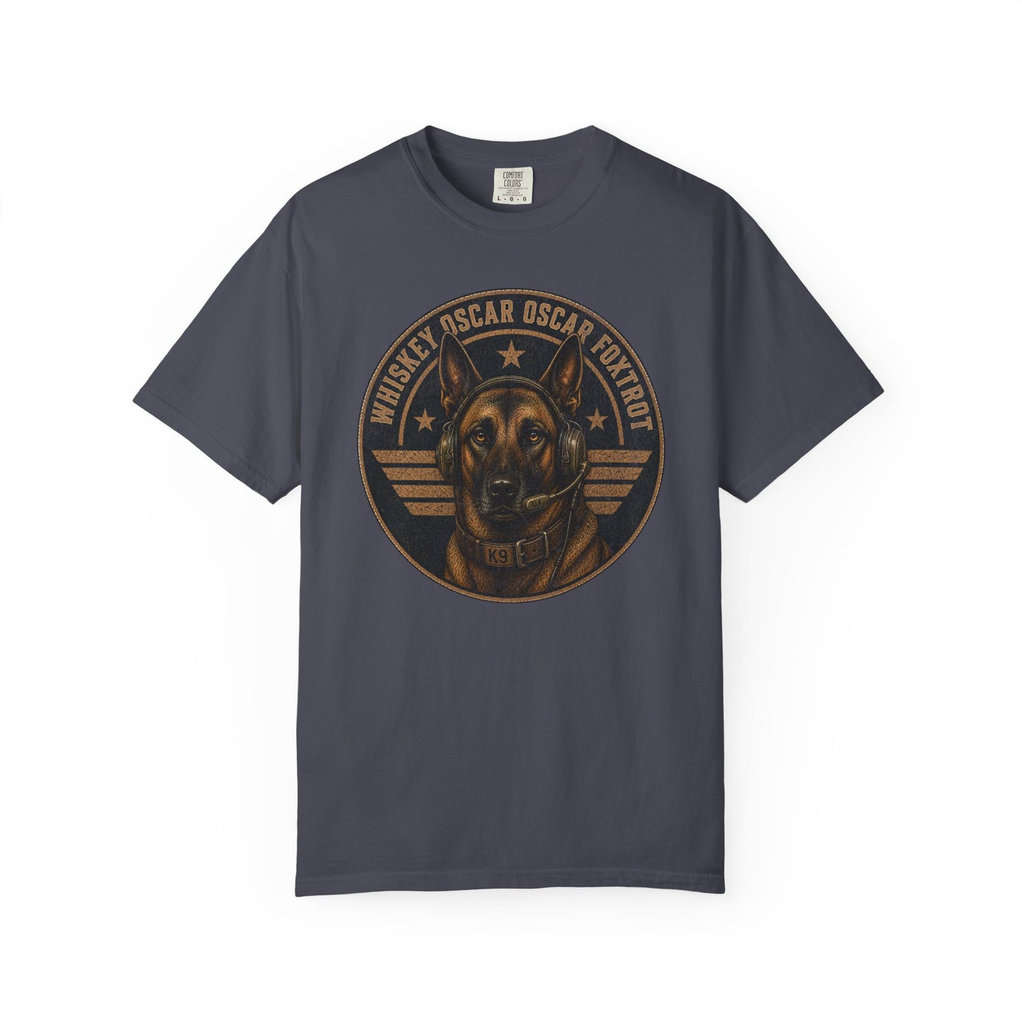 Whiskey Oscar Oscar Foxtrot Military K9 Shirt | Belgian Malinois Graphic Phonetic Alphabet Tee