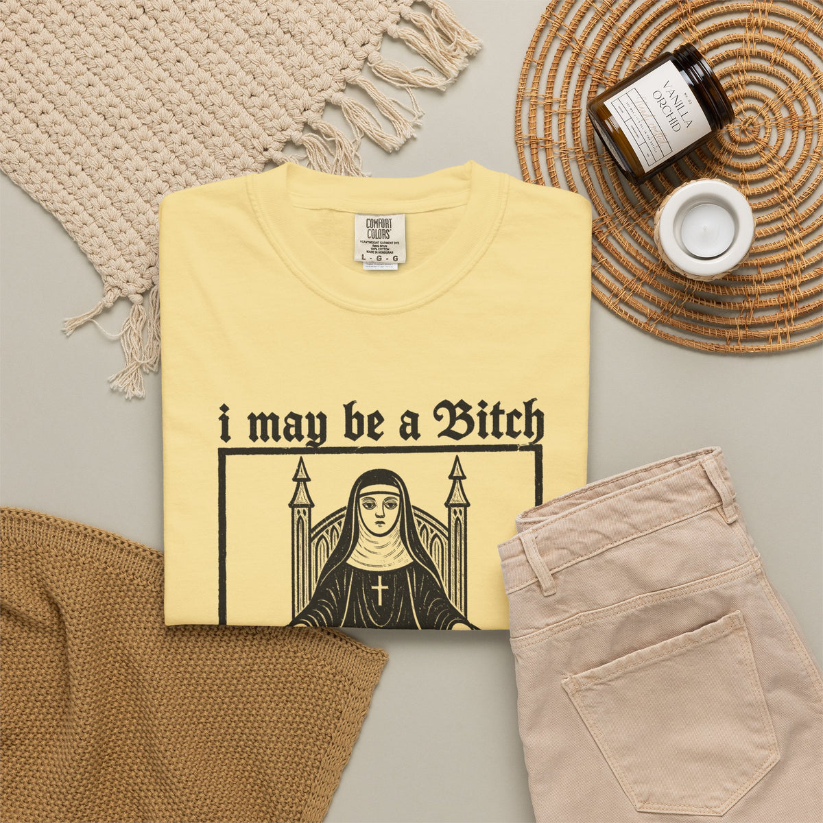 I May Be a Bitch But I’m Not Your Bitch Gothic Nun Graphic Shirt