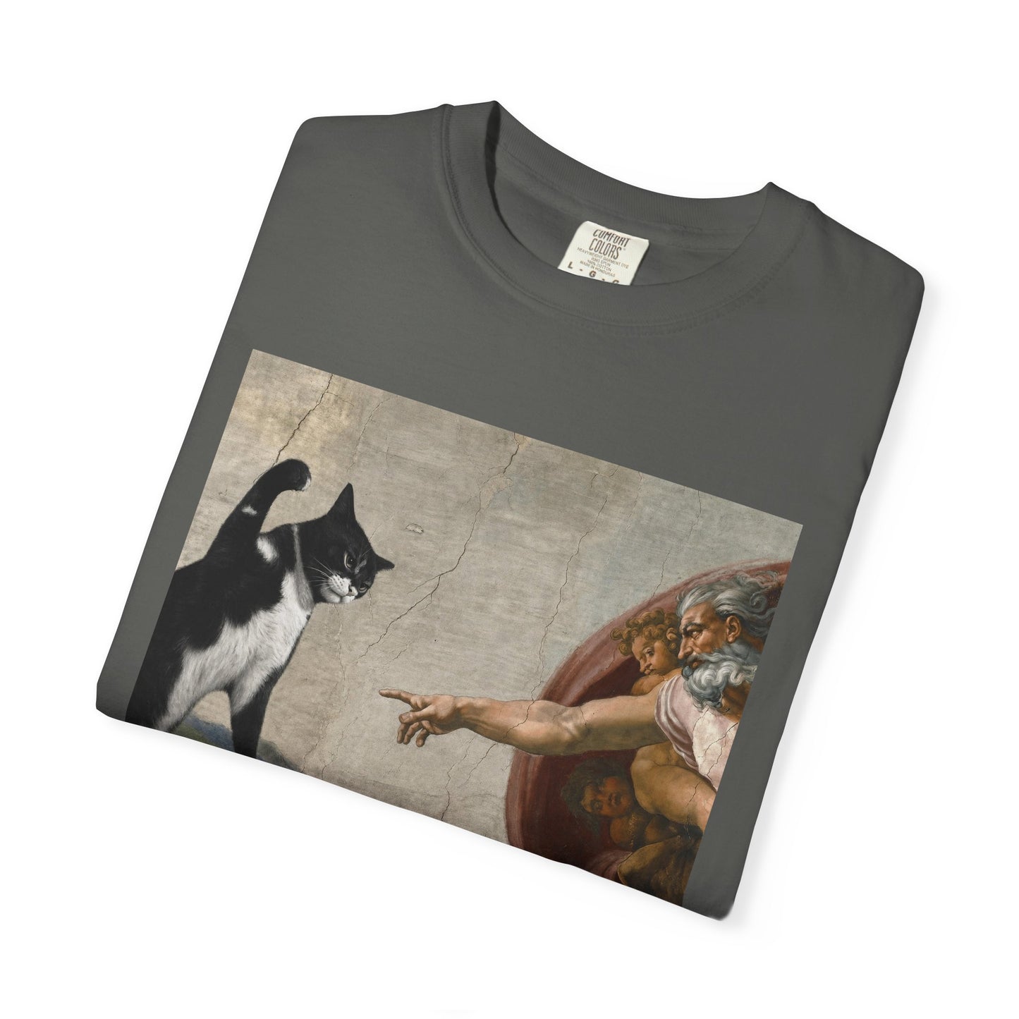 The Creation of Cat - Renaissance Parody T-Shirt