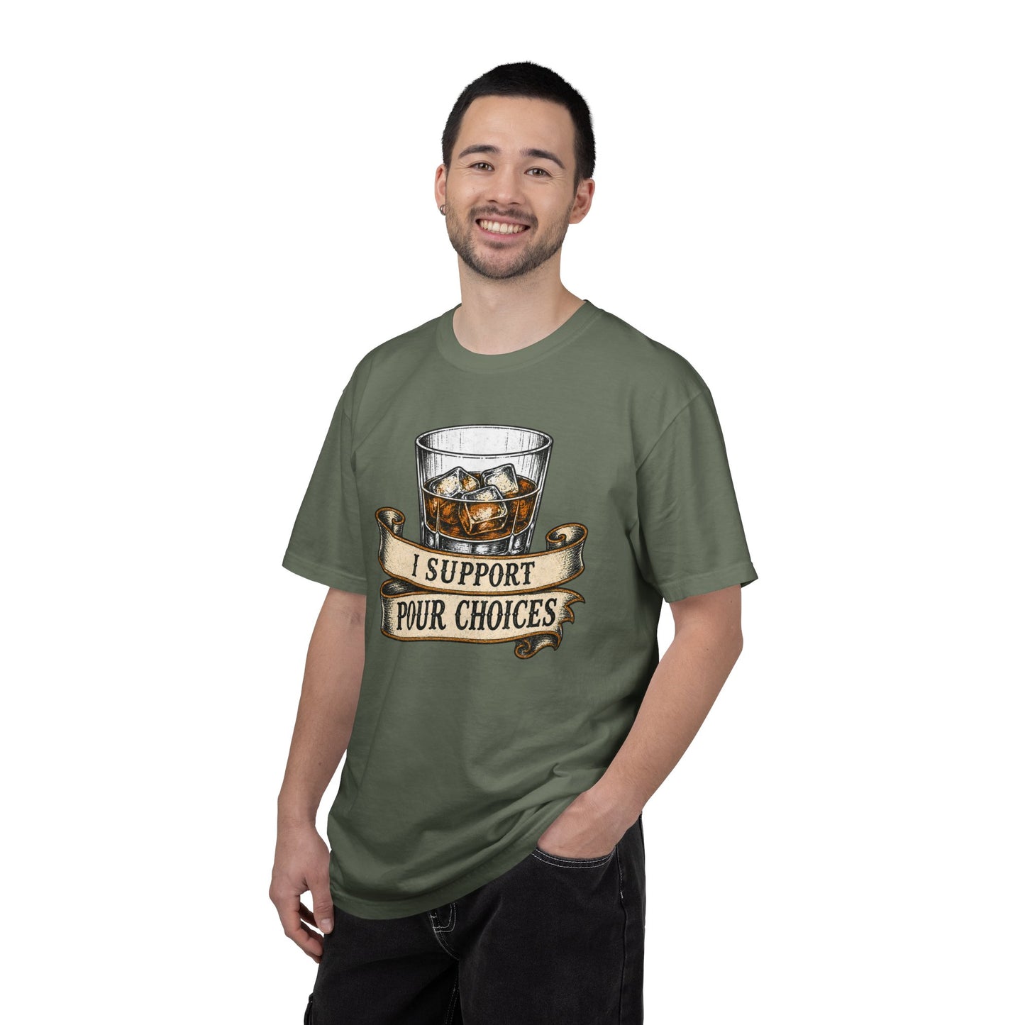 Whiskey 'I Support Pour Choices' T-Shirt, Bourbon Lover Shirt