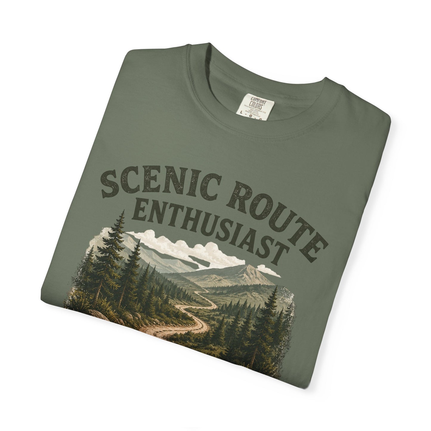 Scenic Route Enthusiast T-Shirt — "Passing Highly Encouraged" Hiking Tee