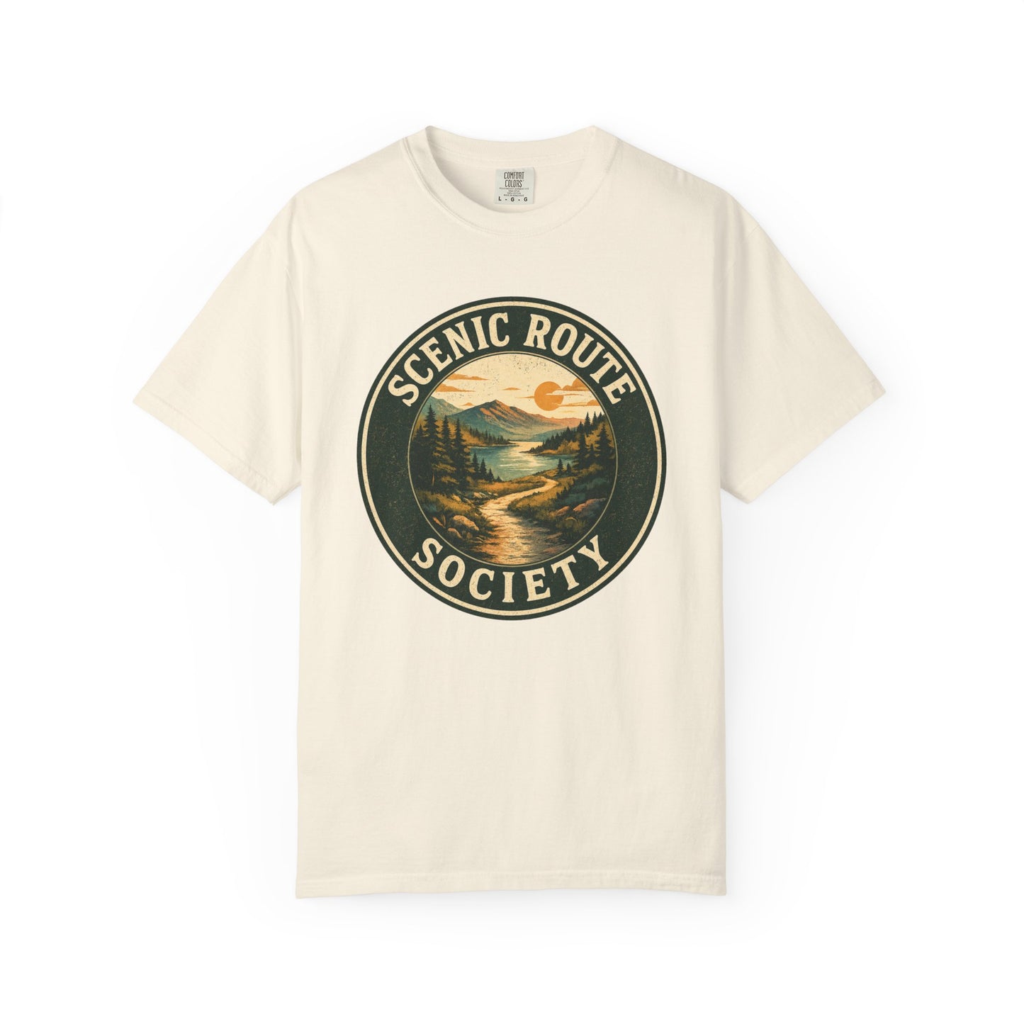 Scenic Route Society T-Shirt — Vintage Hiking and Nature Graphic Tee