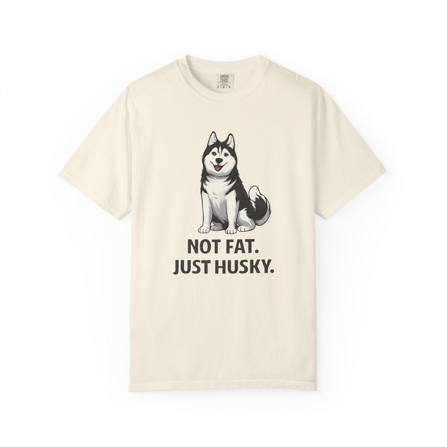 Not Fat Just Husky Husky T-Shirt | Cute Husky Illustration, Dog Lover Tee