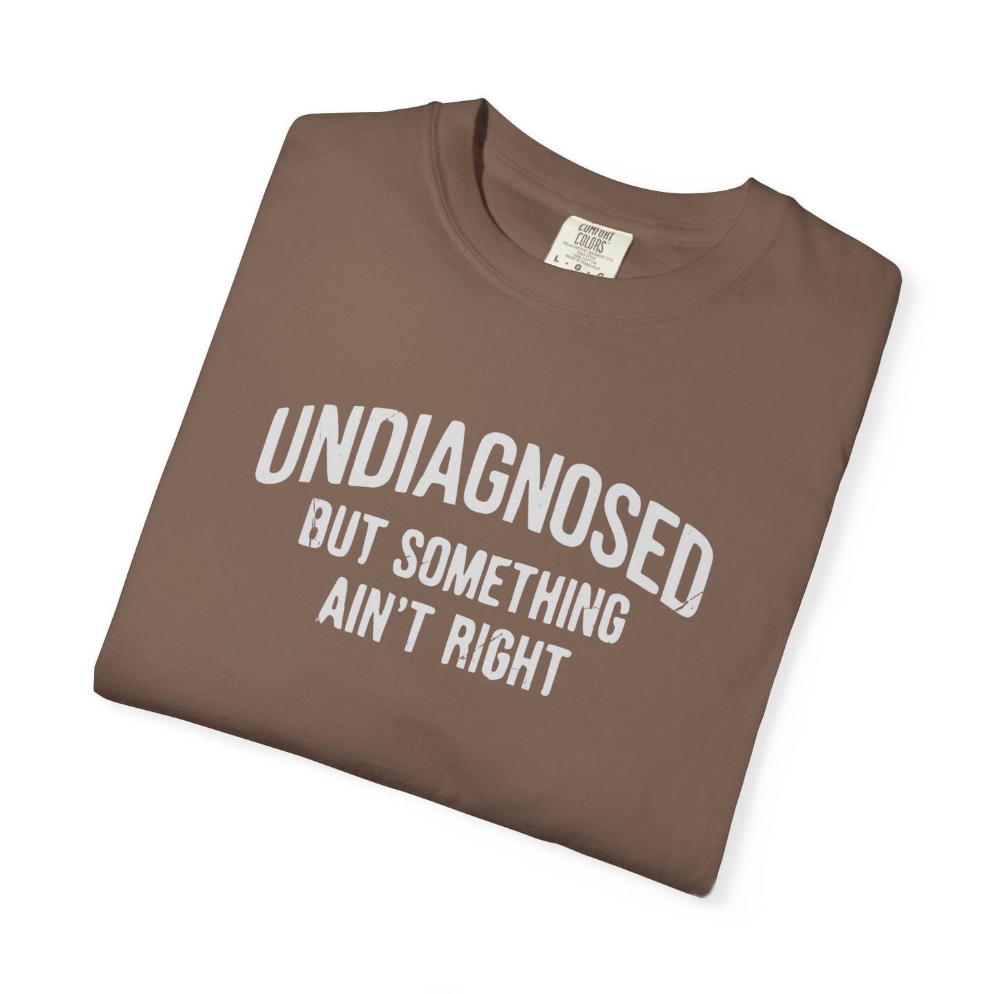 Undiagnosed But Something Ain't Right T-shirt — Funny Typographic Tee